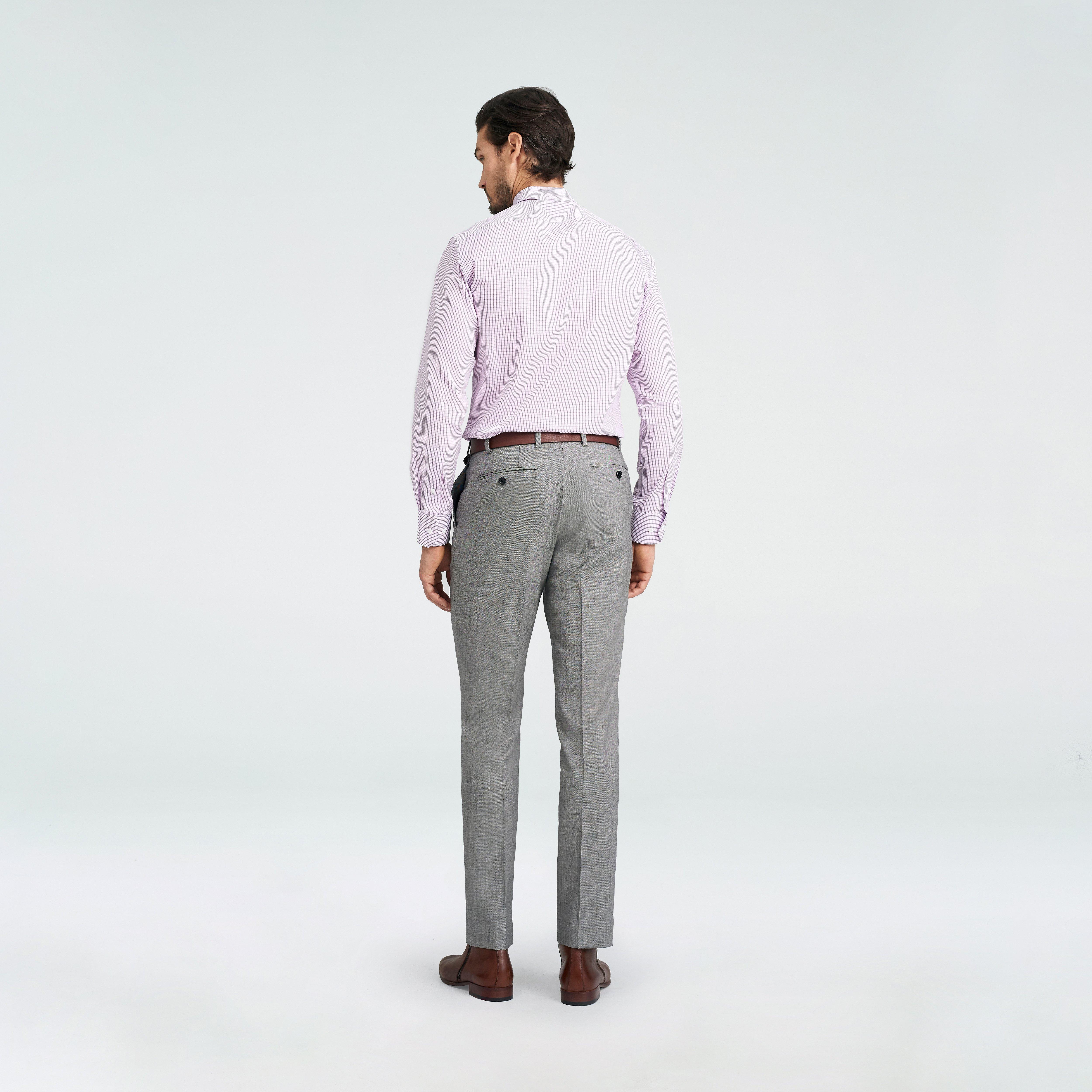 Hayle Sharkskin Light Gray Pants 2 Hayle Sharkskin Light Gray Pants