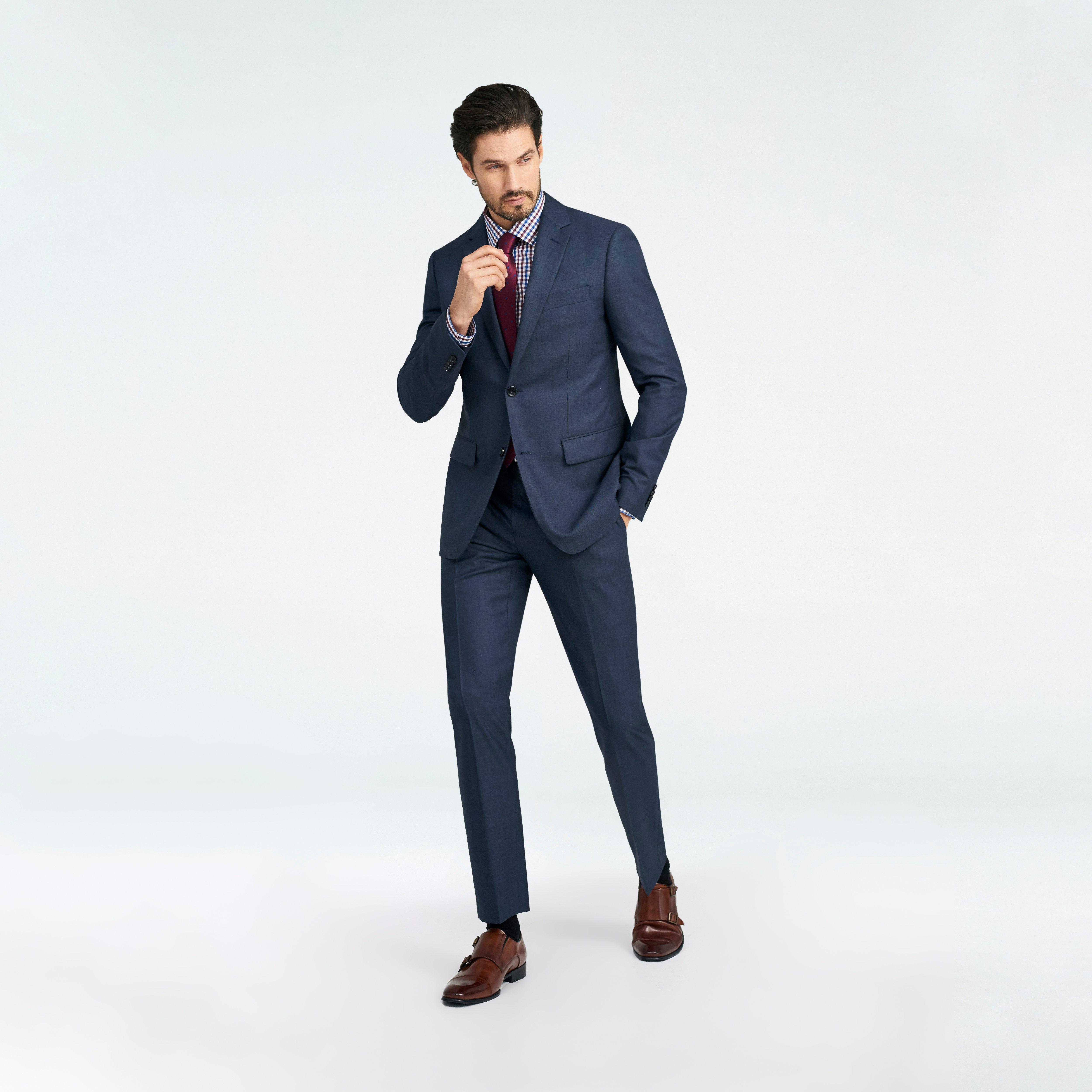 Hayle Sharkskin Slate Blue Blazer