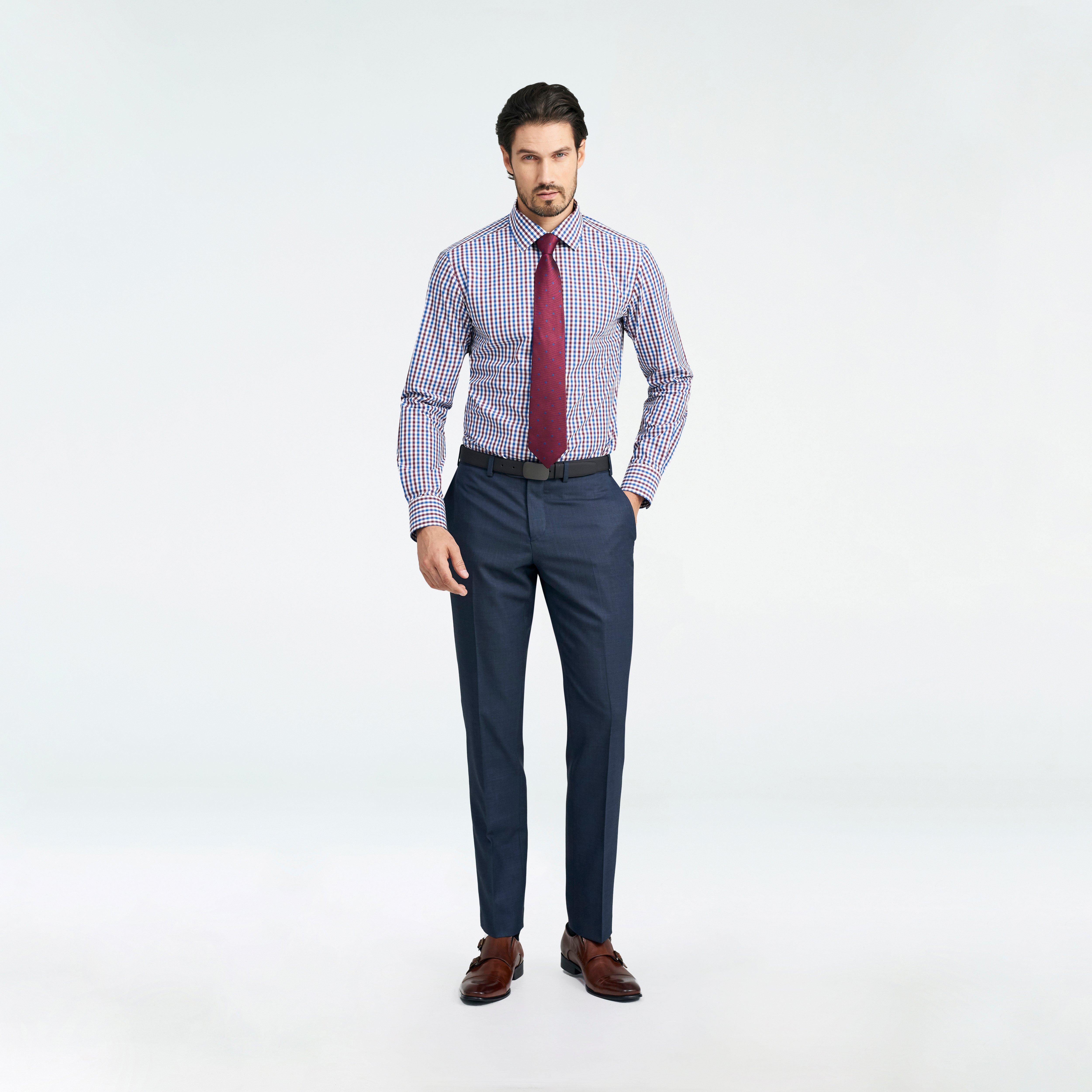Hayle Sharkskin Slate Blue Pants 1 Hayle Sharkskin Slate Blue Pants