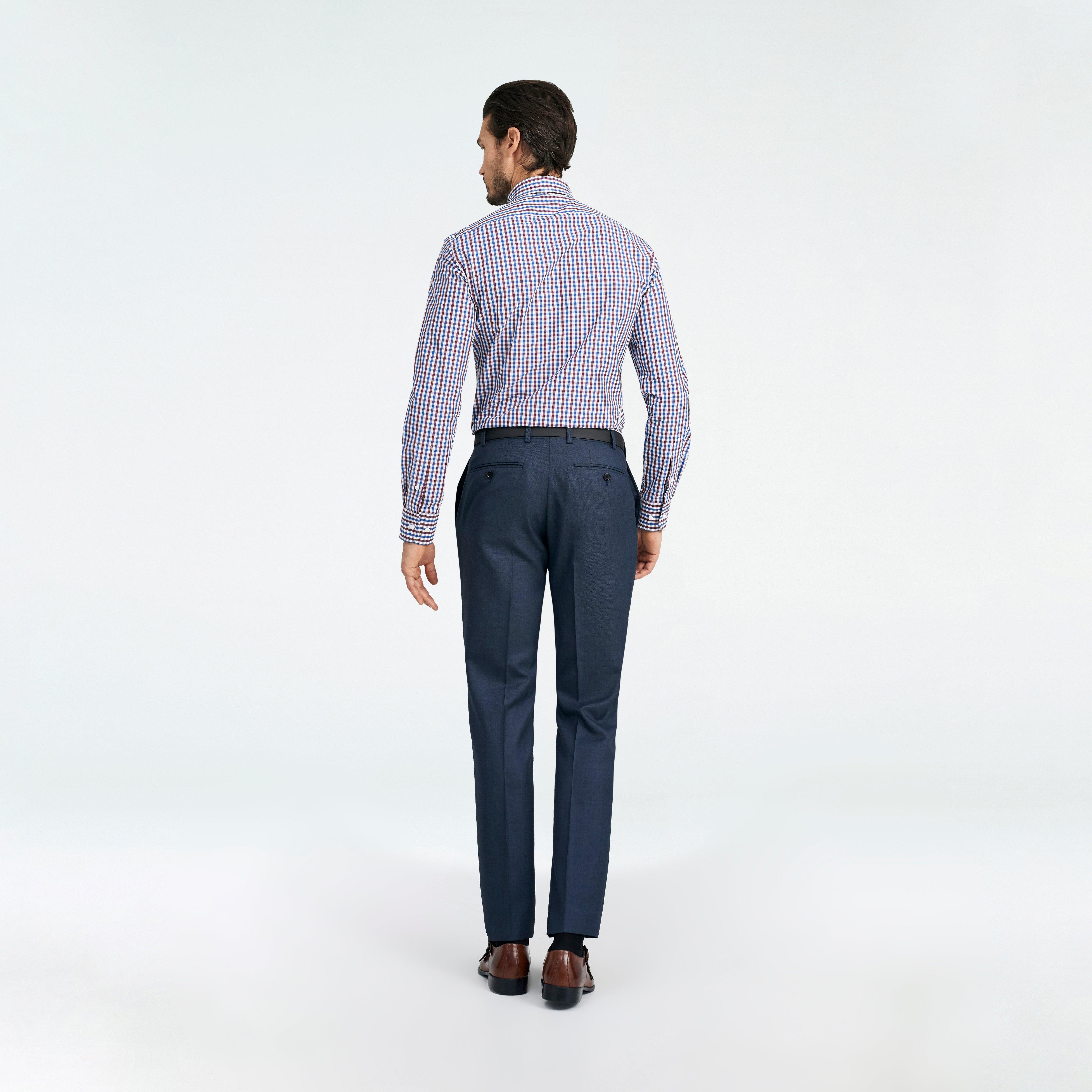 Hayle Sharkskin Slate Blue Pants 2 Hayle Sharkskin Slate Blue Pants