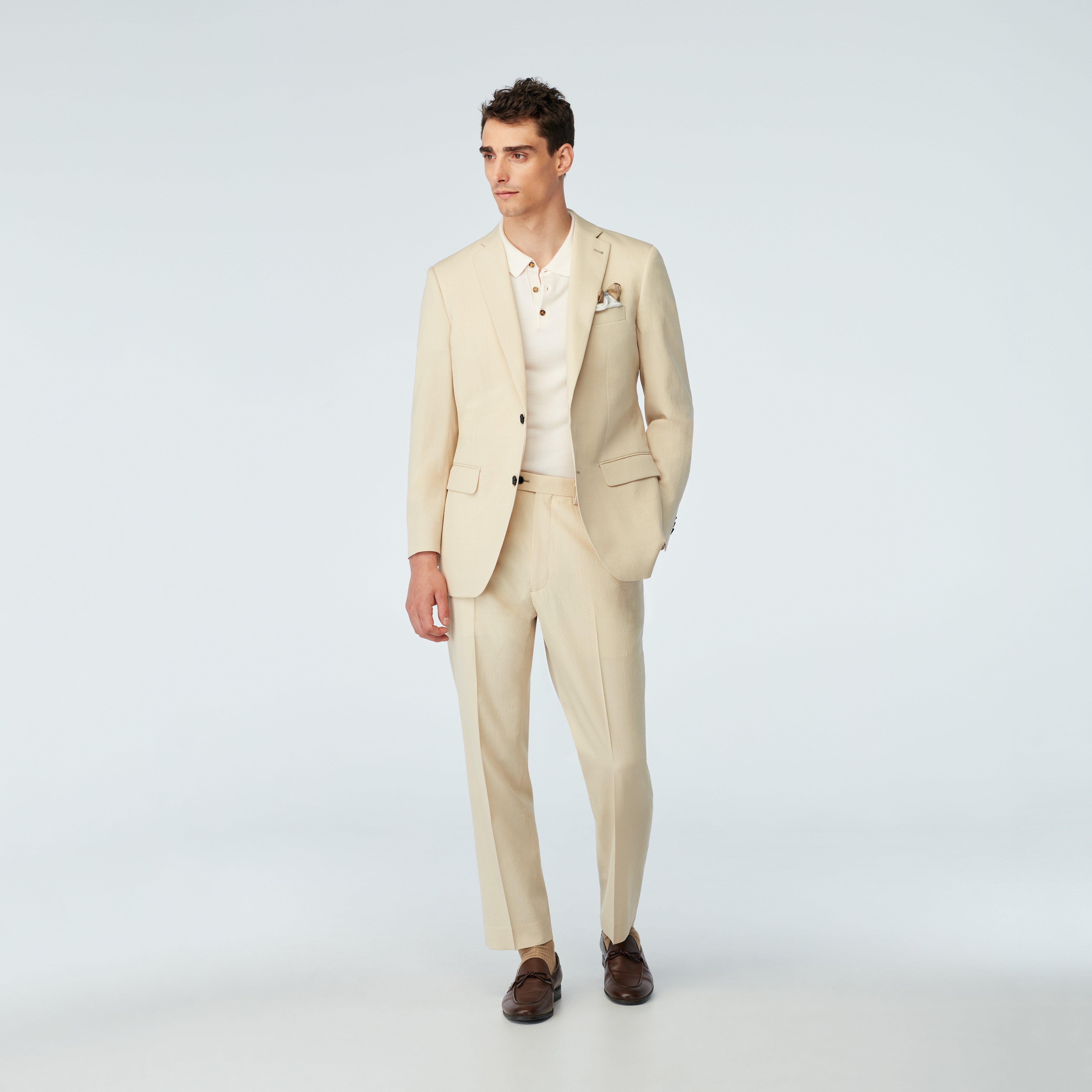Stapleford Seersucker Cream Suit