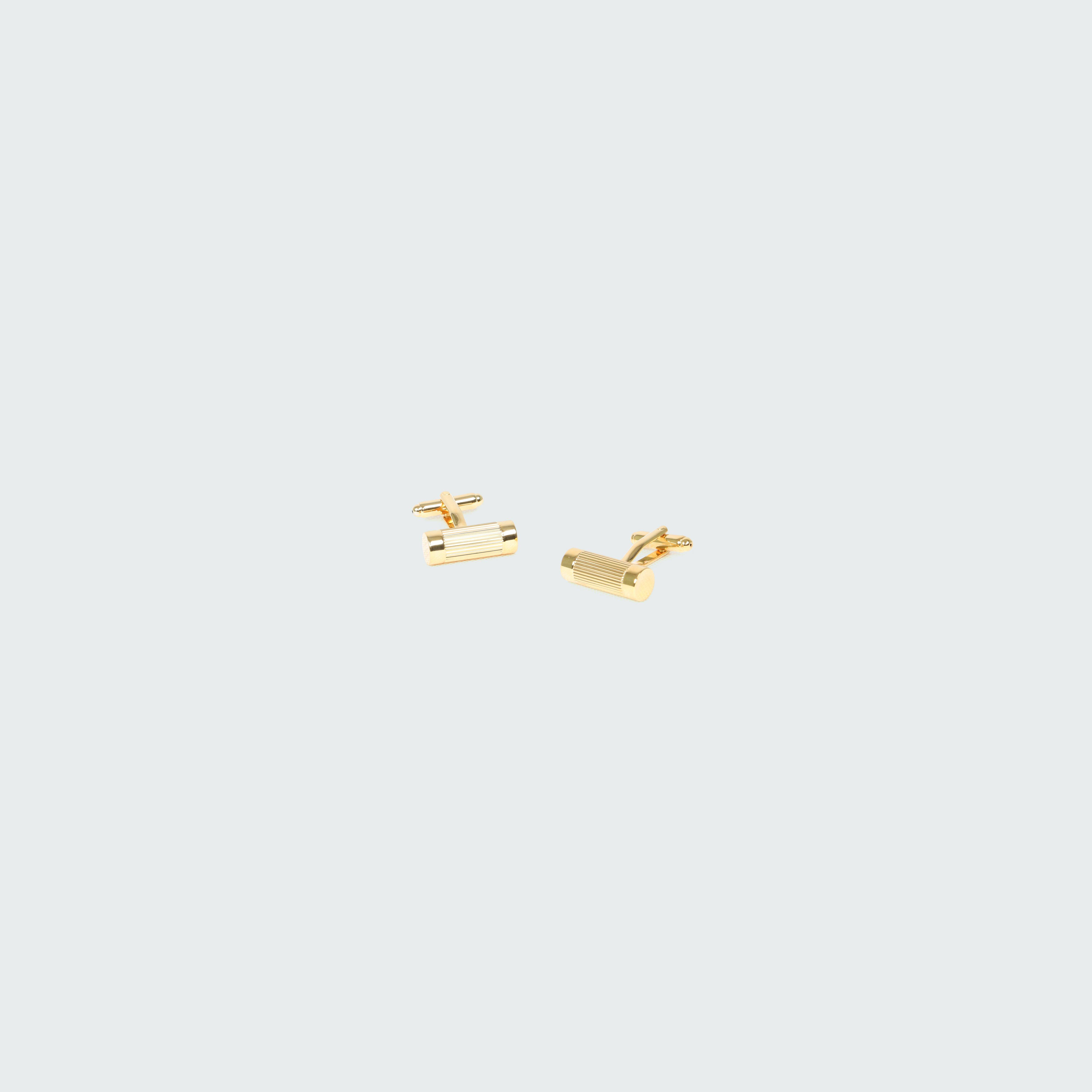 Gold Cylinder cufflinks 1 Gold Cylinder cufflinks