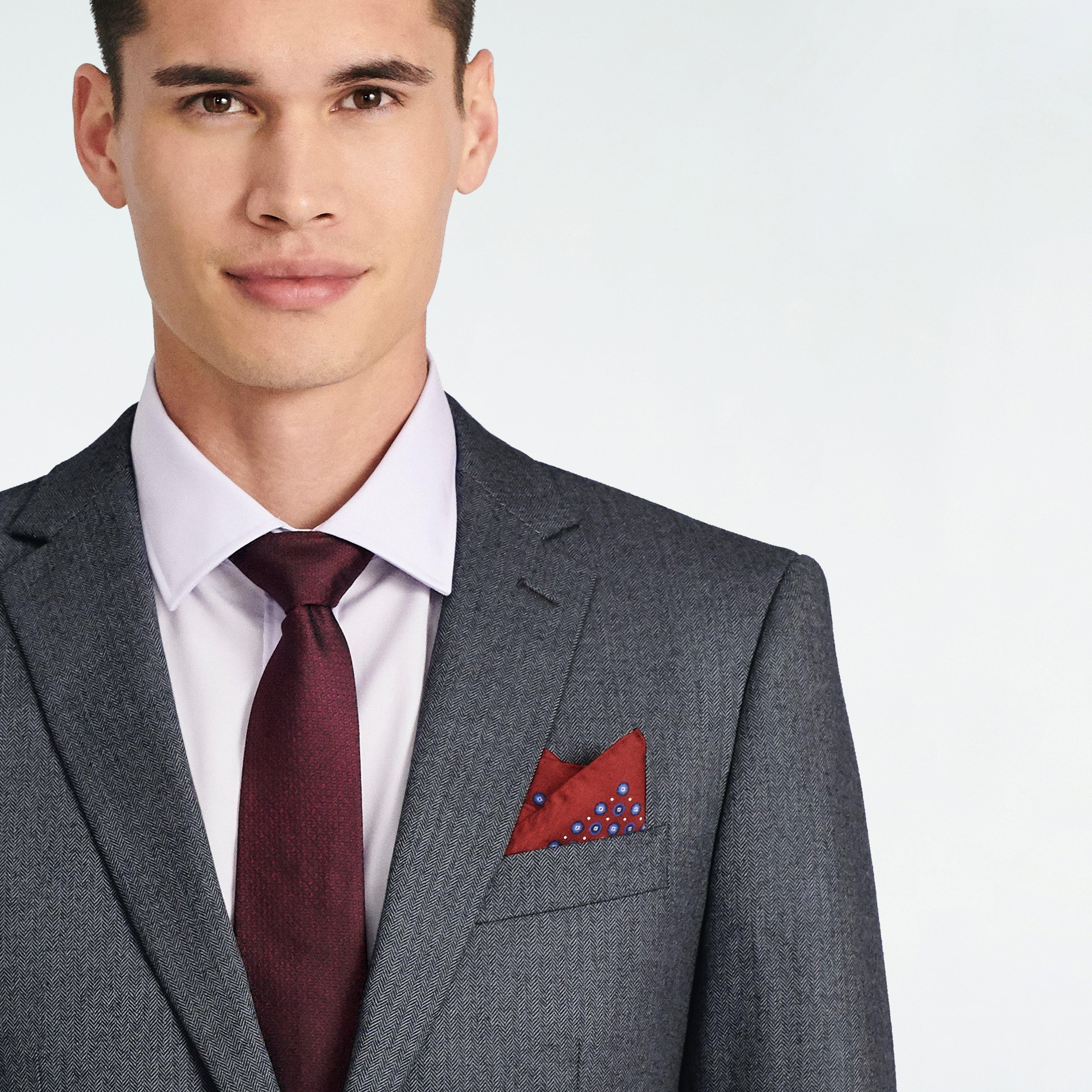Prescot Herringbone Charcoal Suit