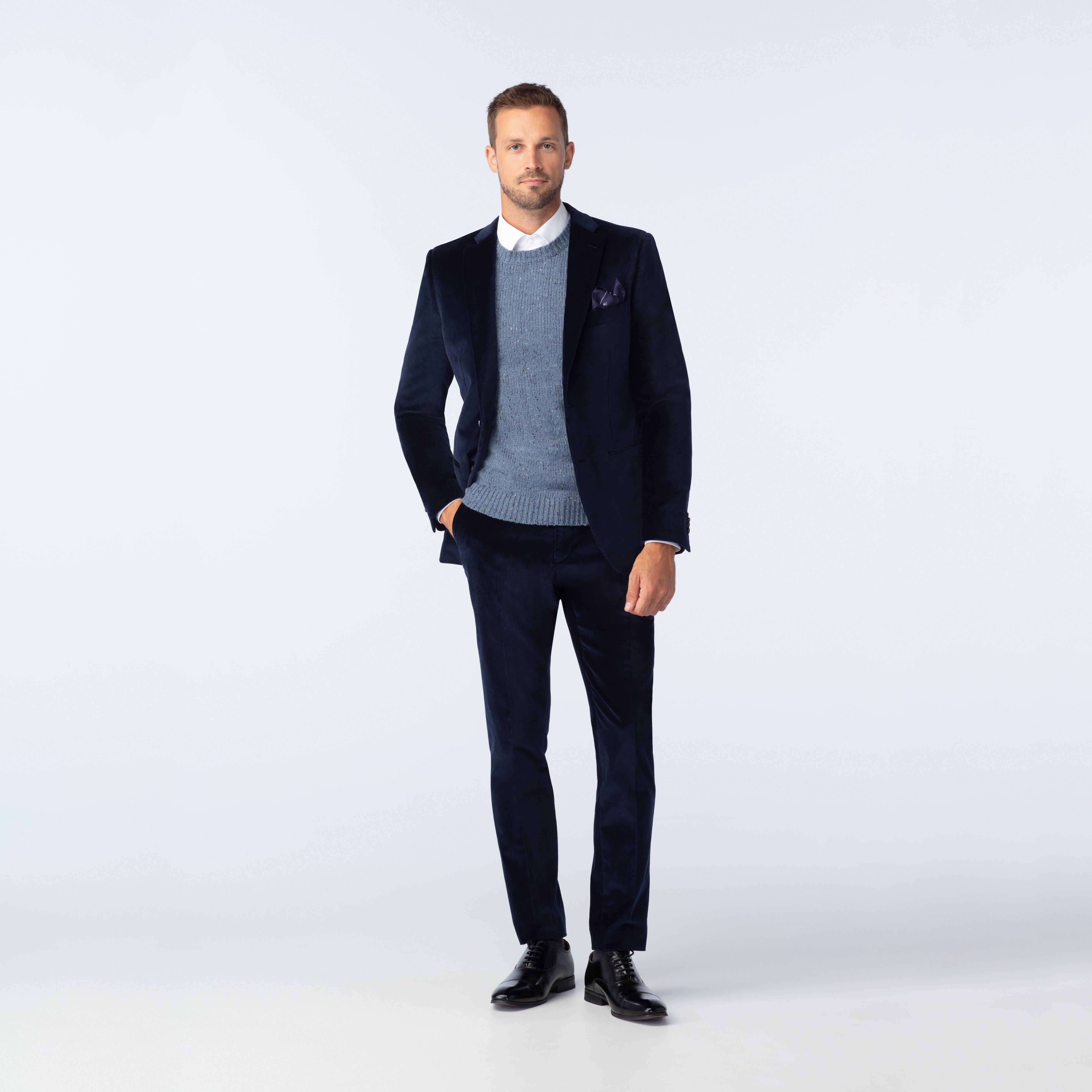 Harford Velvet Navy Blazer