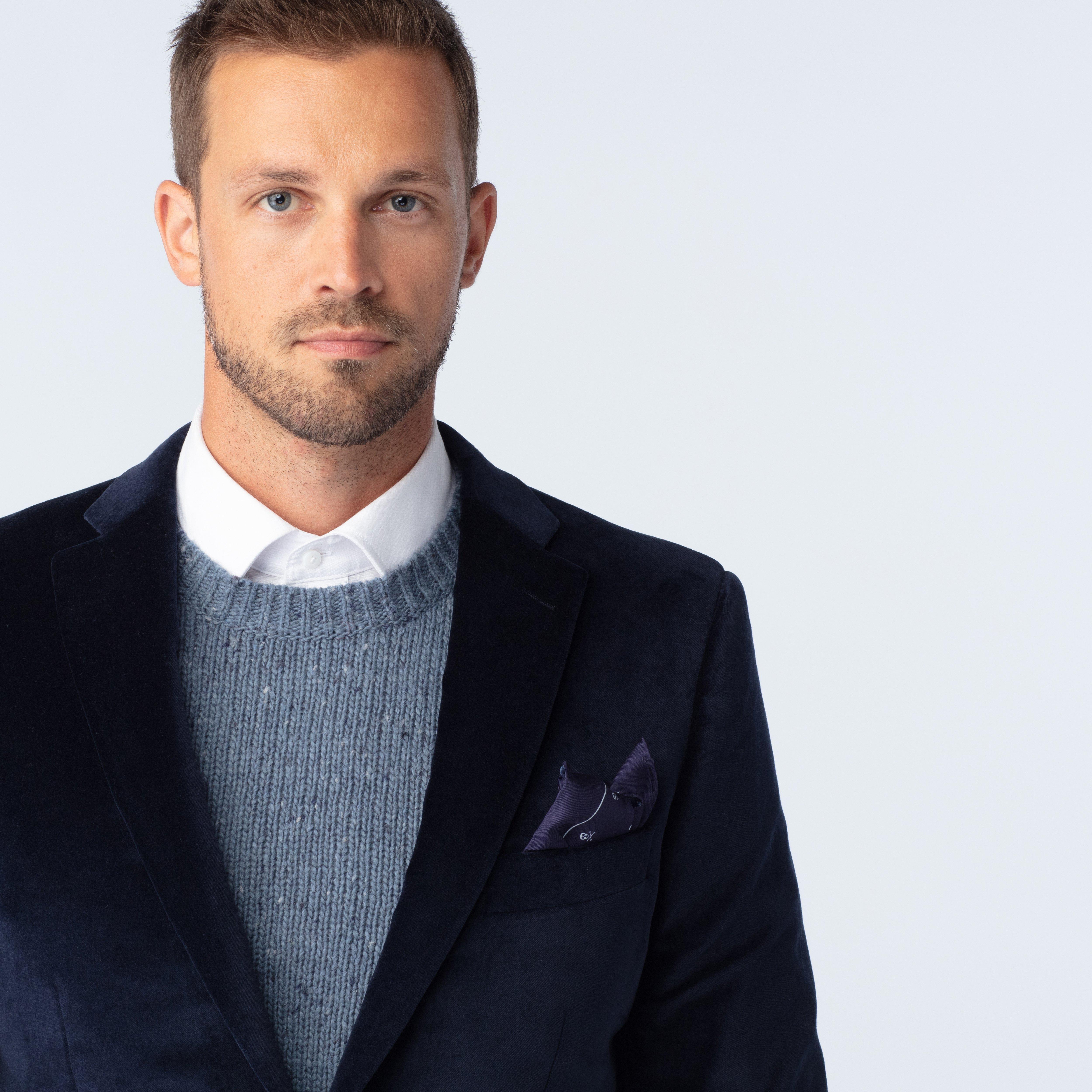 Harford Velvet Navy Blazer