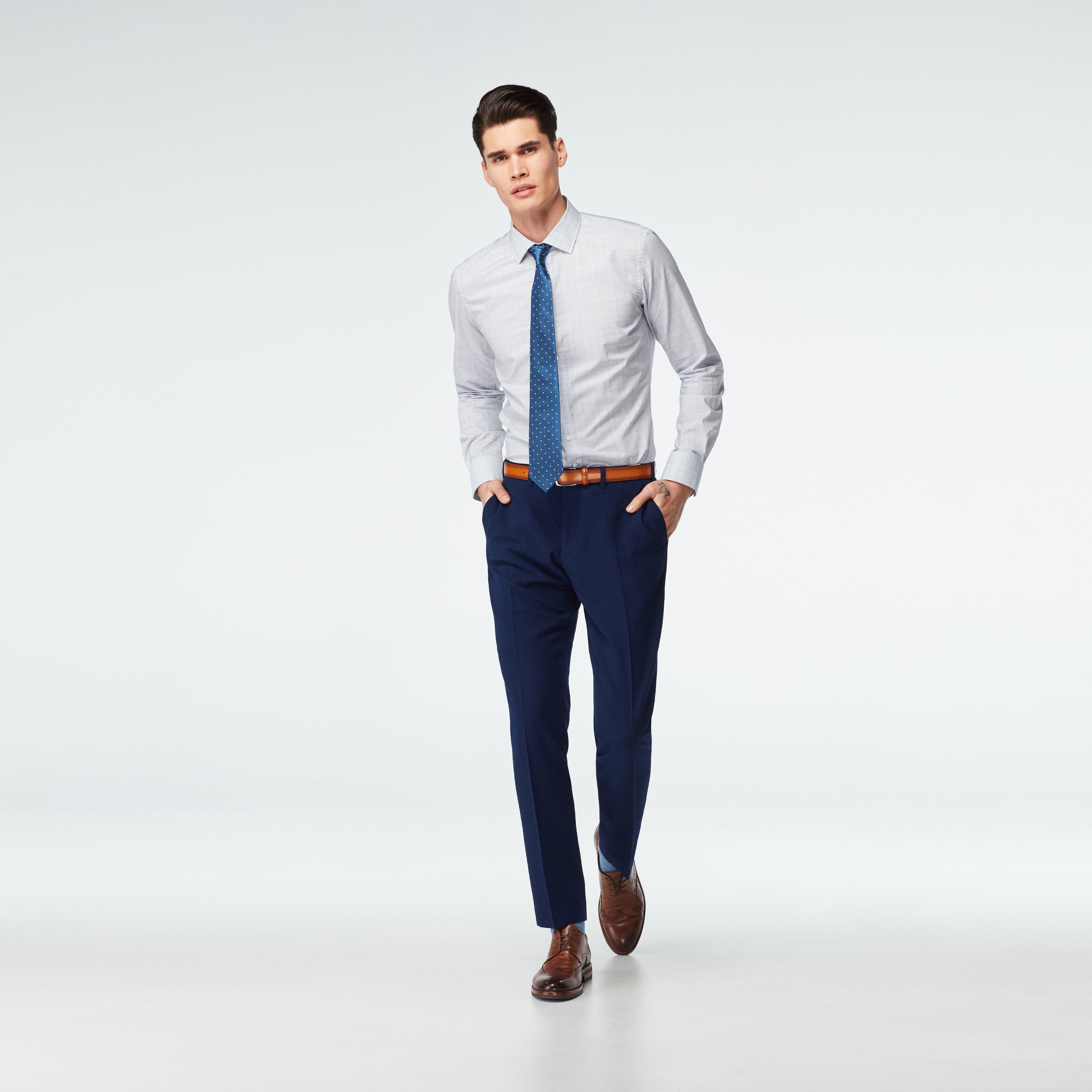 Stapleford Seersucker Navy pants