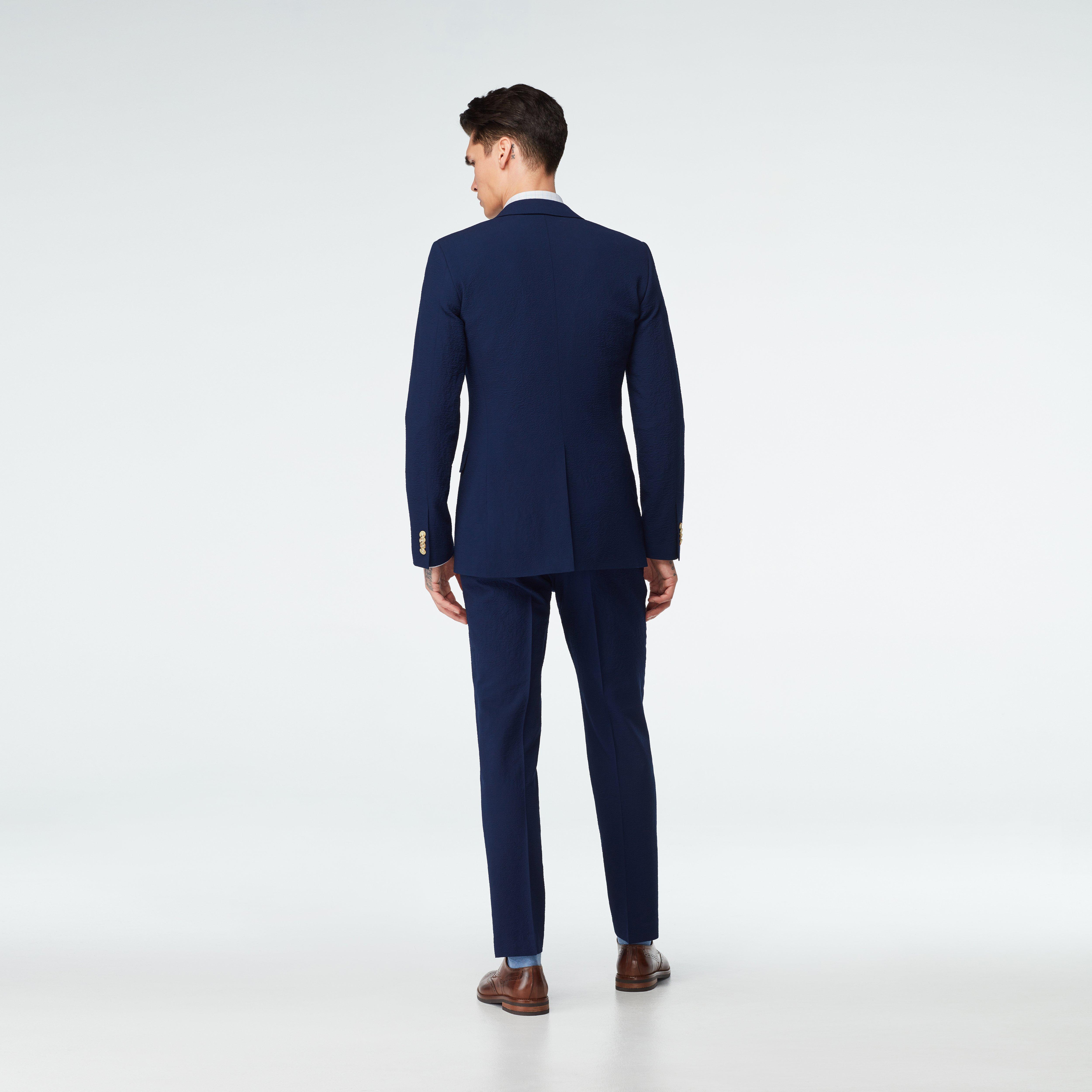 Stapleford Seersucker Navy Suit