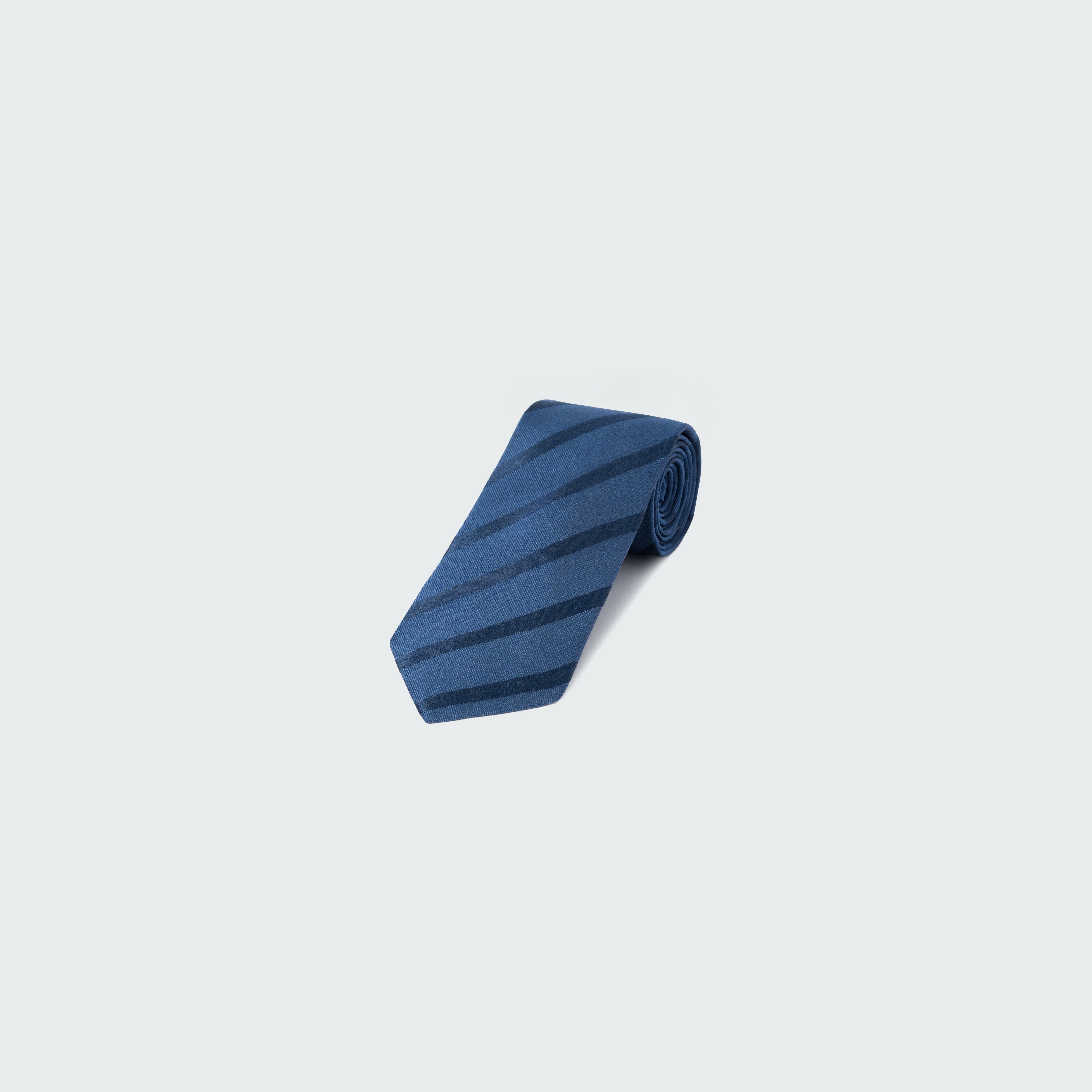 Blue Repp Stripe Tie