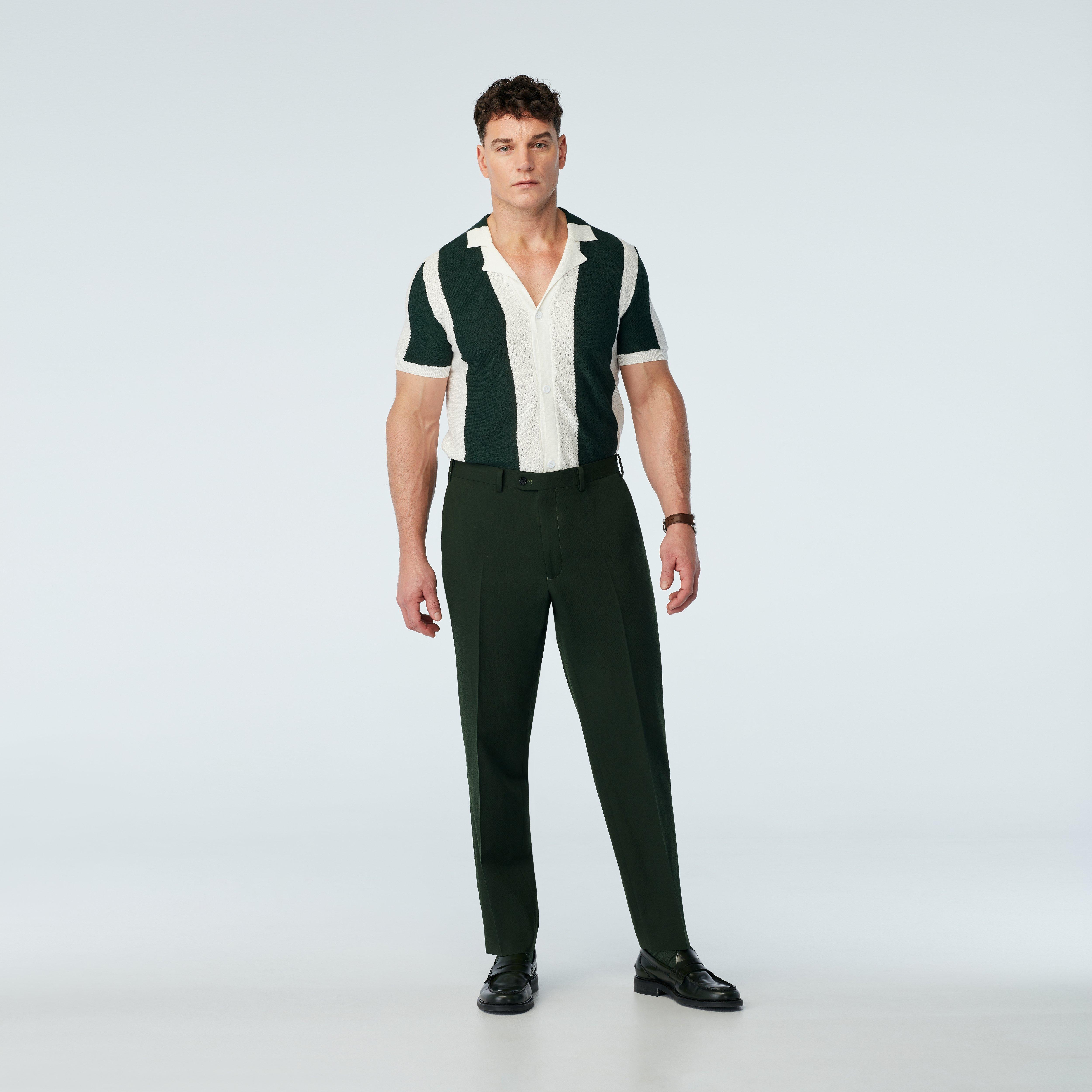 Stapleford Seersucker Olive pants