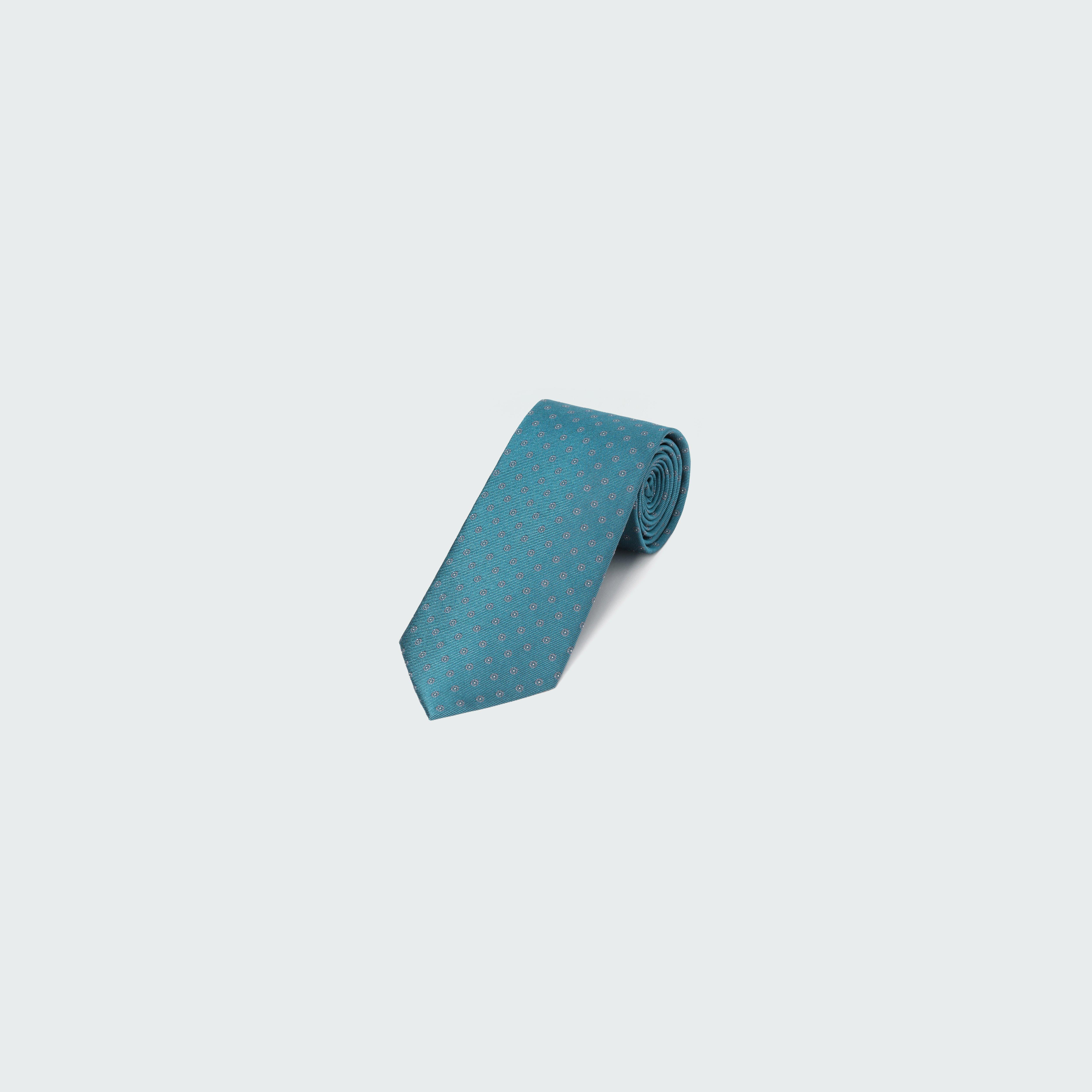 Teal Tonal Dot Tie