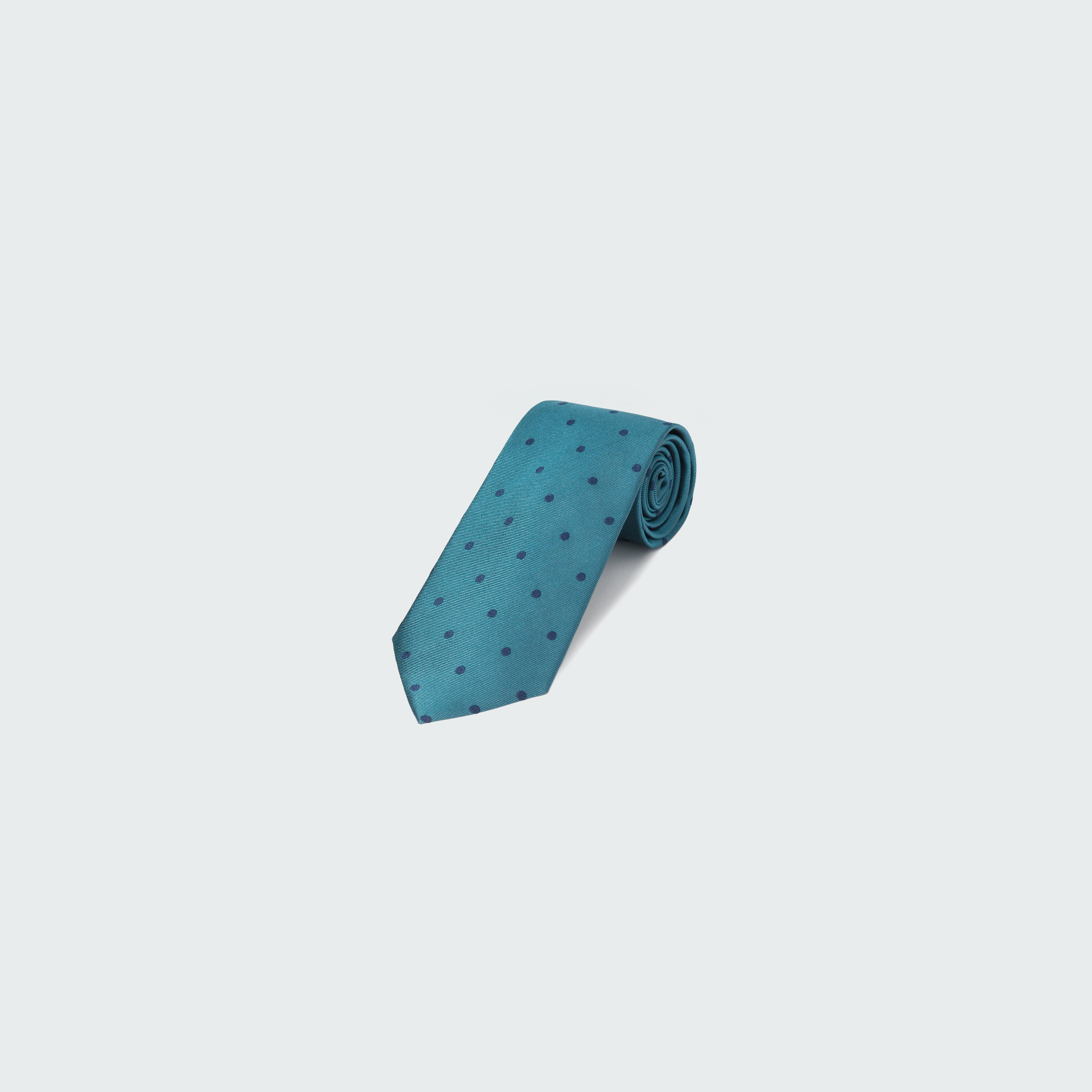 Teal Polka Dot Tie 1 Teal Polka Dot Tie