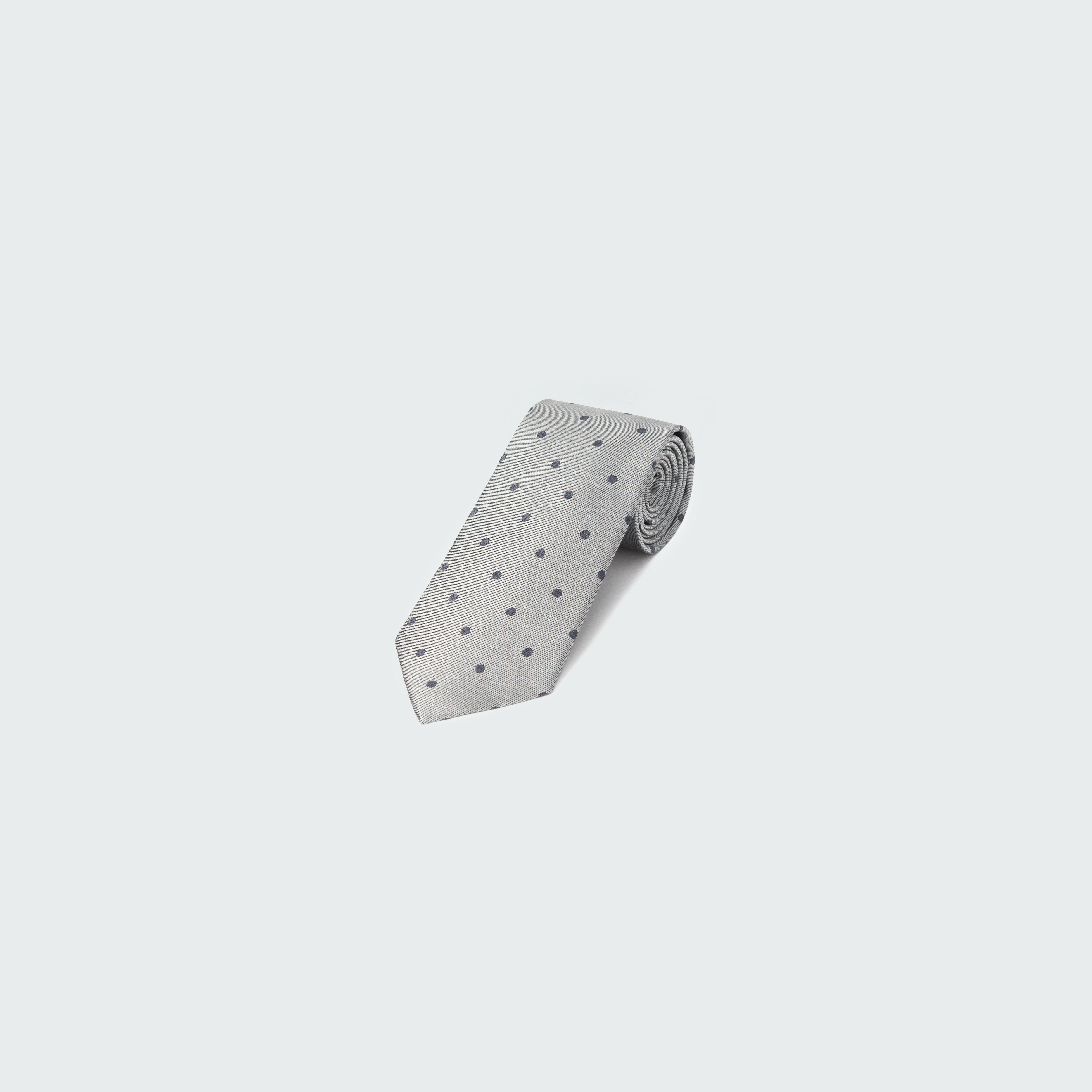 Gray Polka Dot Tie 1 Gray Polka Dot Tie