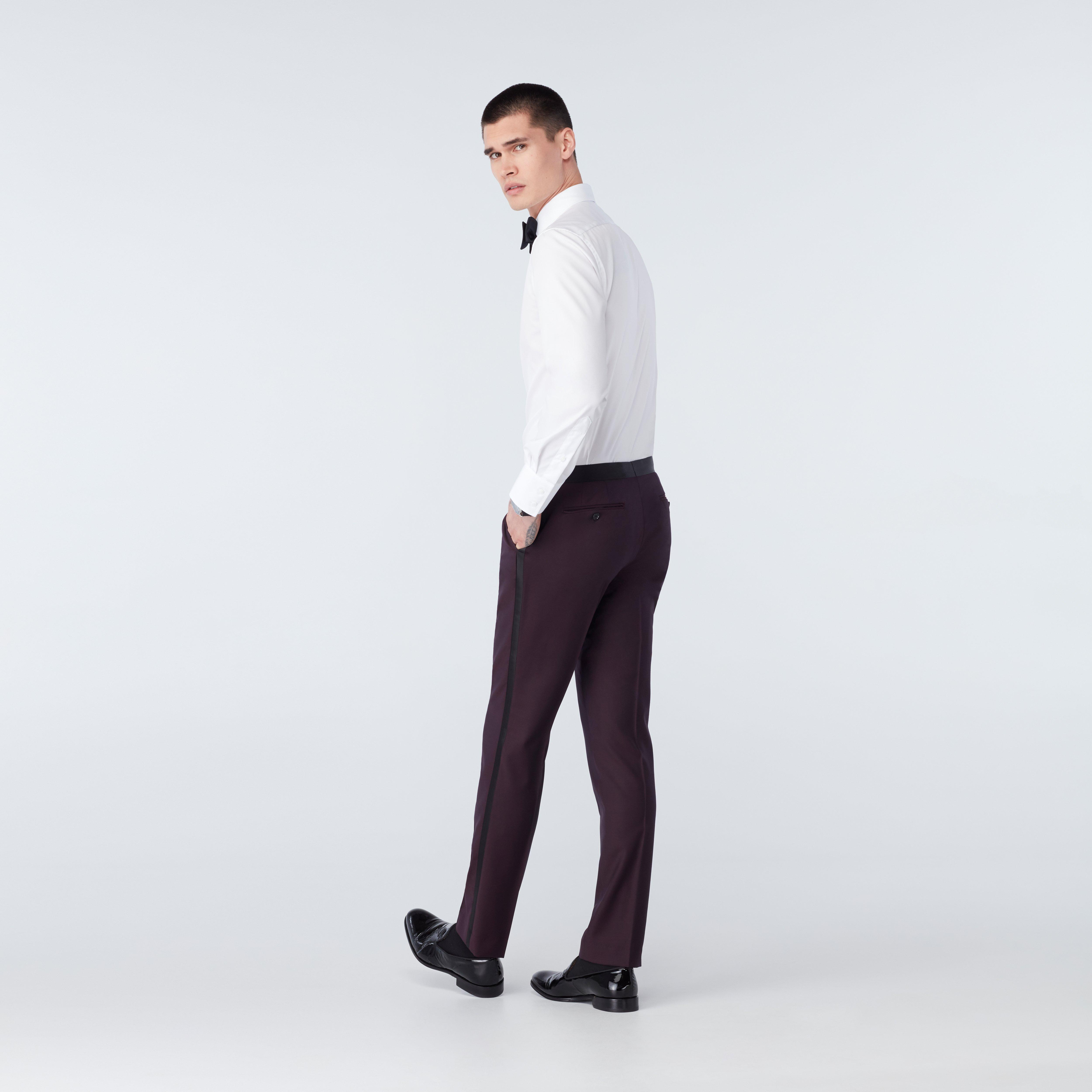 Highworth Burgundy Tuxedo Pants 2 Highworth Burgundy Tuxedo Pants
