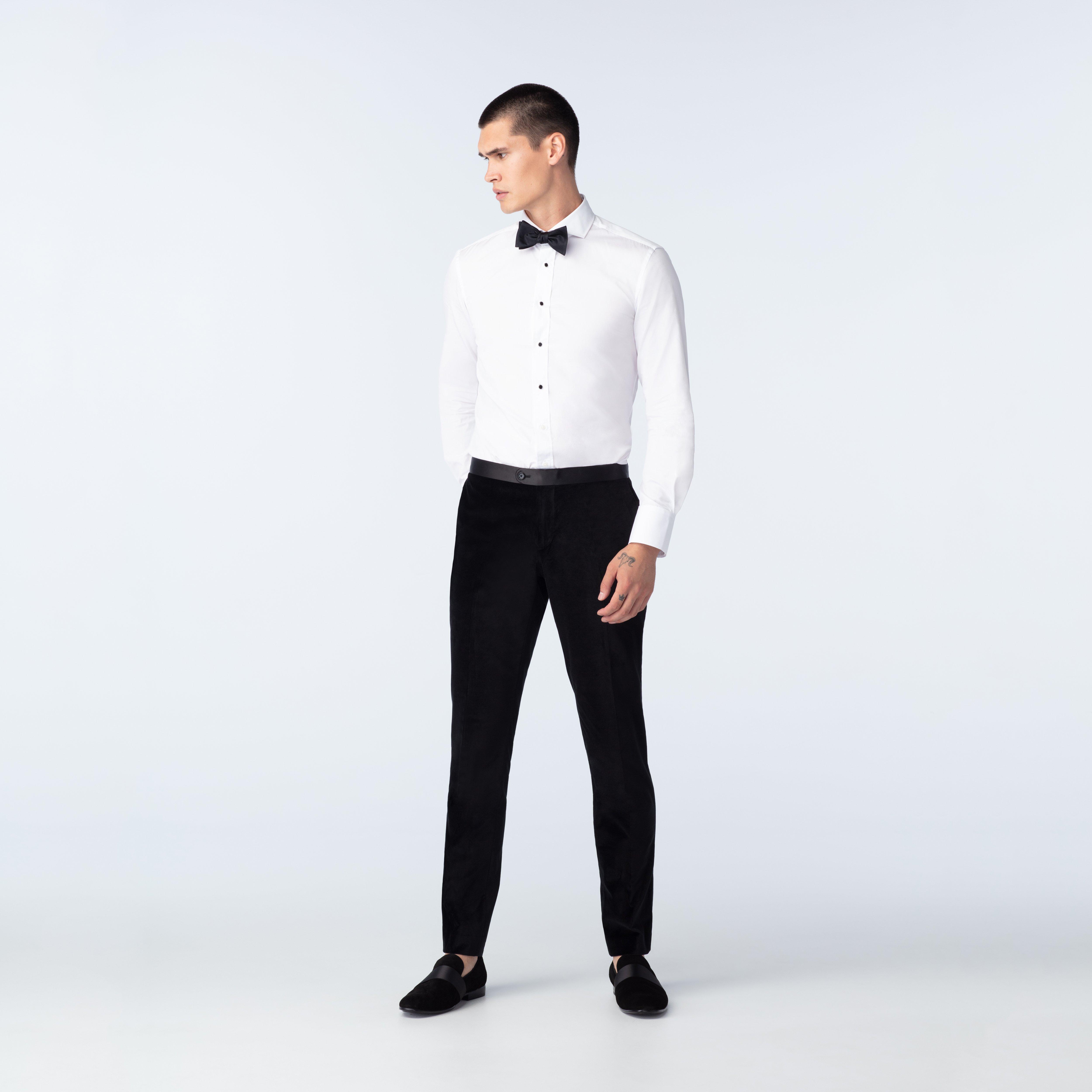 Harford Velvet Black Tuxedo Pants 1 Harford Velvet Black Tuxedo Pants