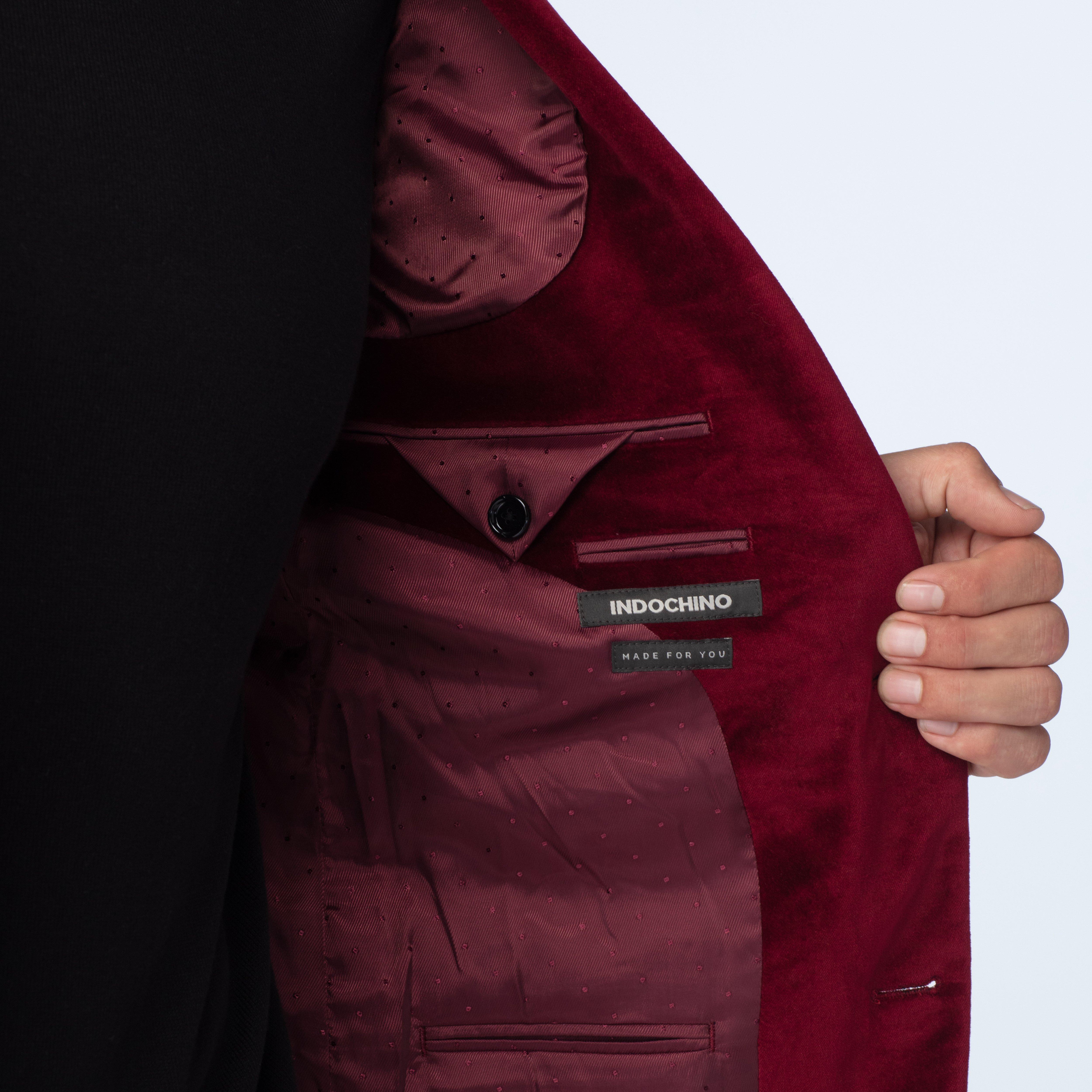 Harford Velvet Burgundy Suit