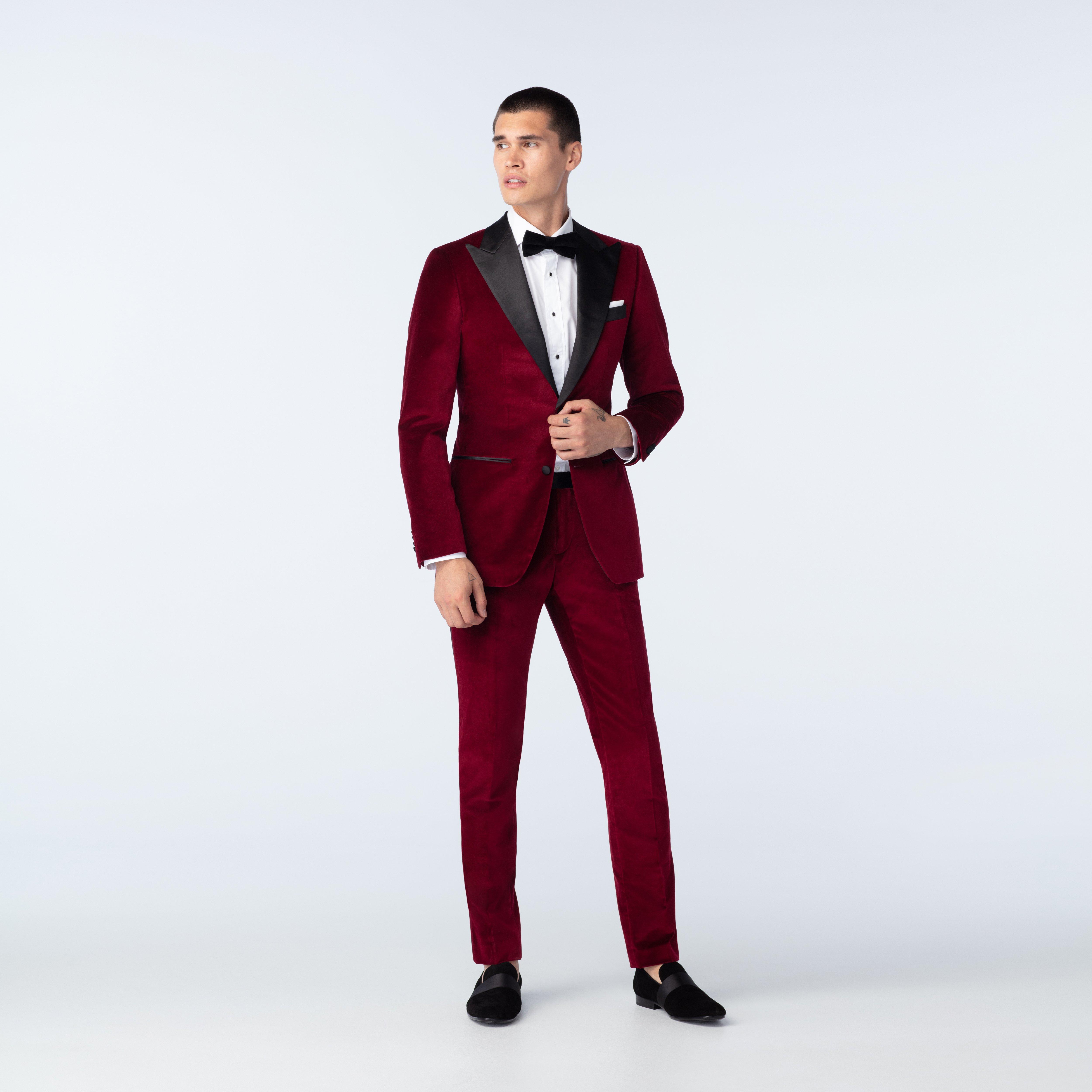 Harford Velvet Burgundy Tuxedo 1 Harford Velvet Burgundy Tuxedo