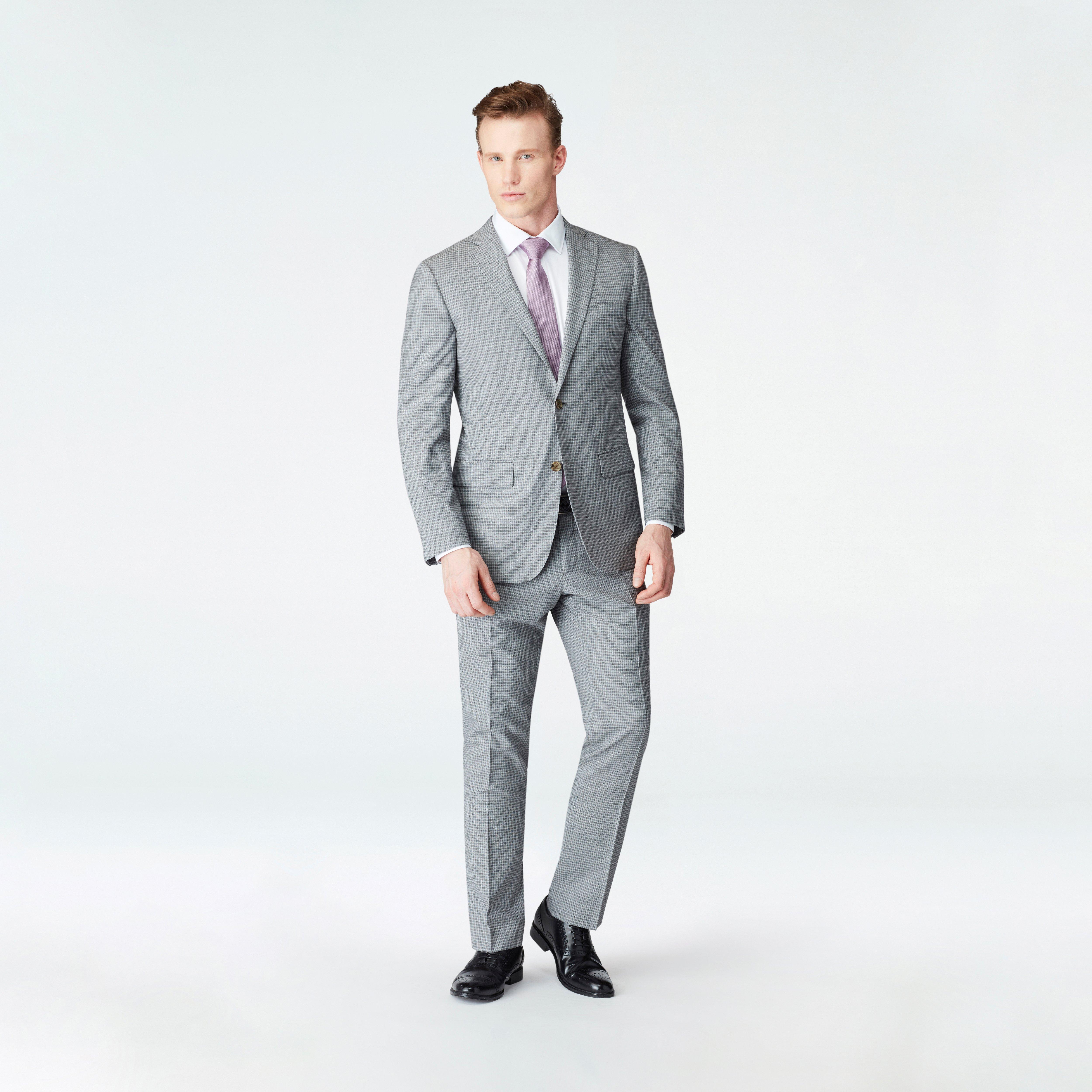 Coalville Mini Check Gray Blazer