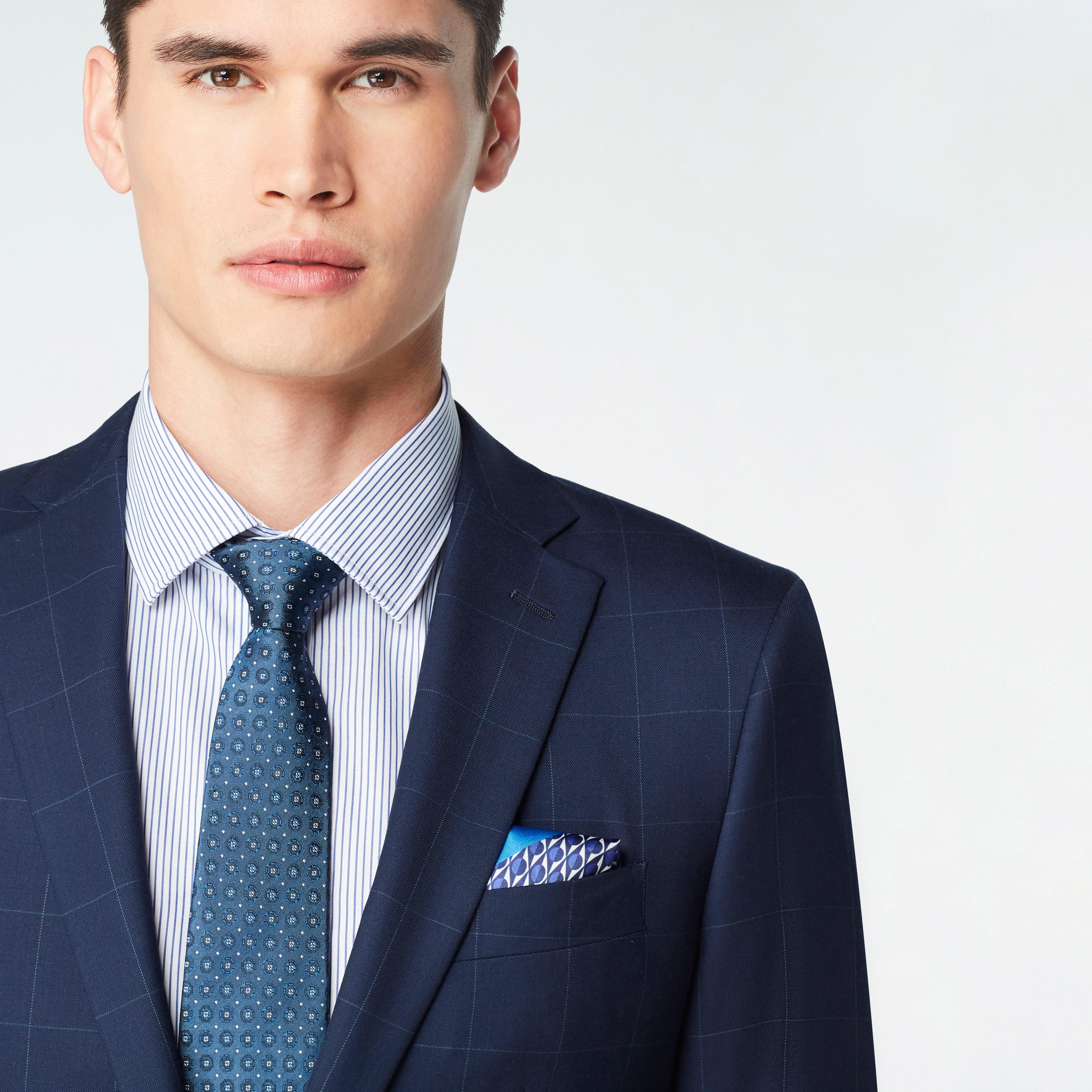 Harrogate Windowpane Navy Blazer 4 Harrogate Windowpane Navy Blazer