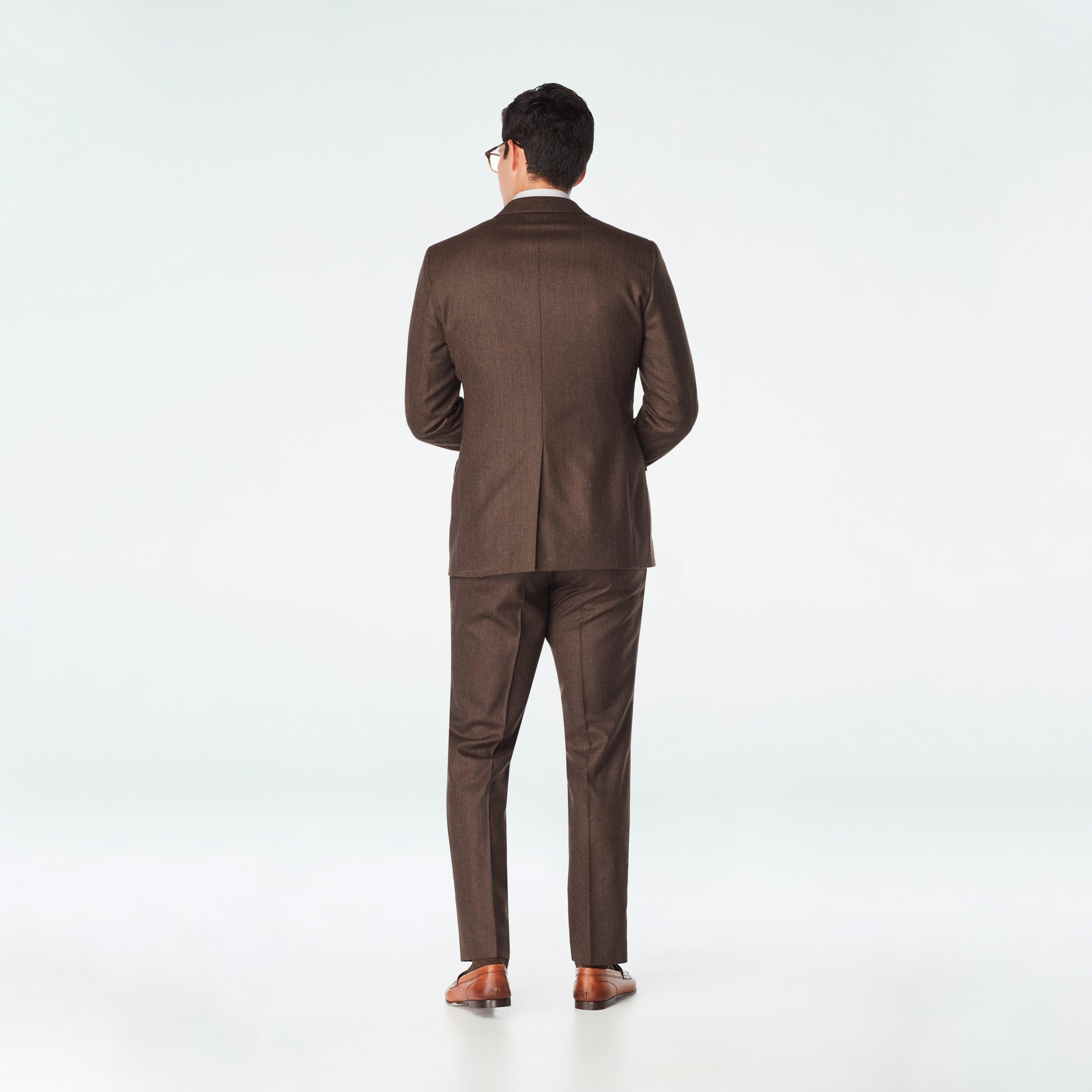 Prescot Herringbone Dark Brown Suit 2 Prescot Herringbone Dark Brown Suit