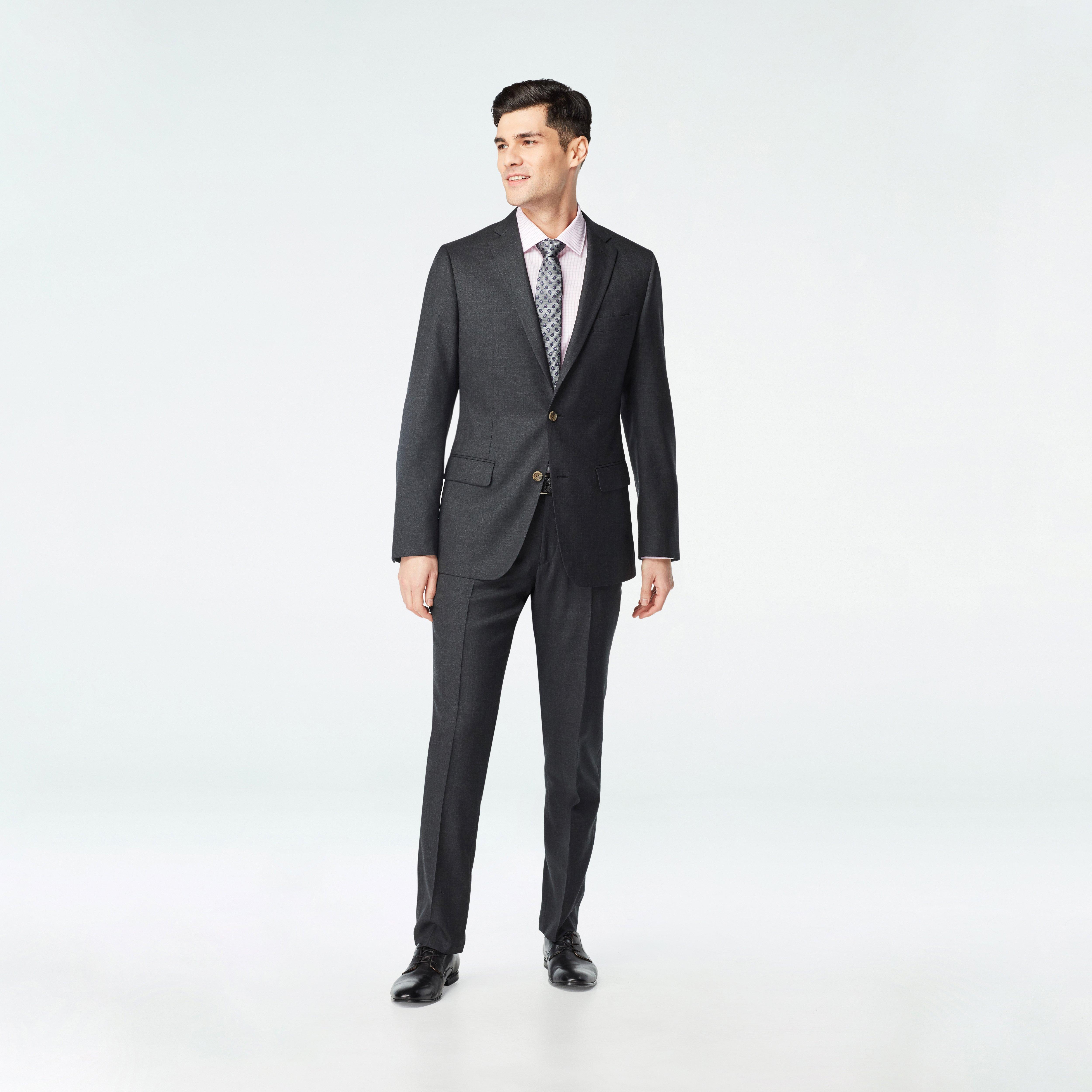 Hayle Sharkskin Charcoal Blazer 1 Hayle Sharkskin Charcoal Blazer