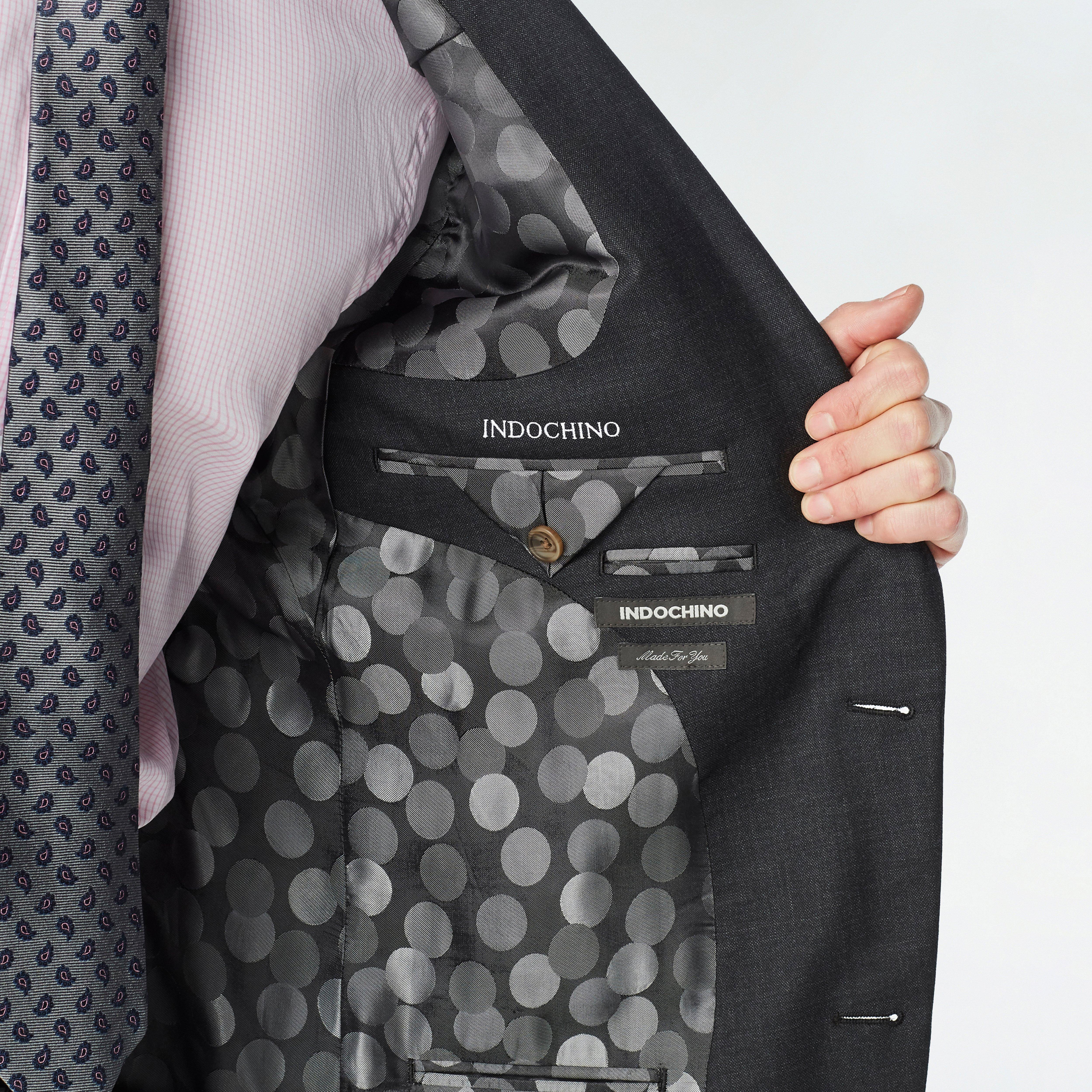 Hayle Sharkskin Charcoal Blazer 3 Hayle Sharkskin Charcoal Blazer