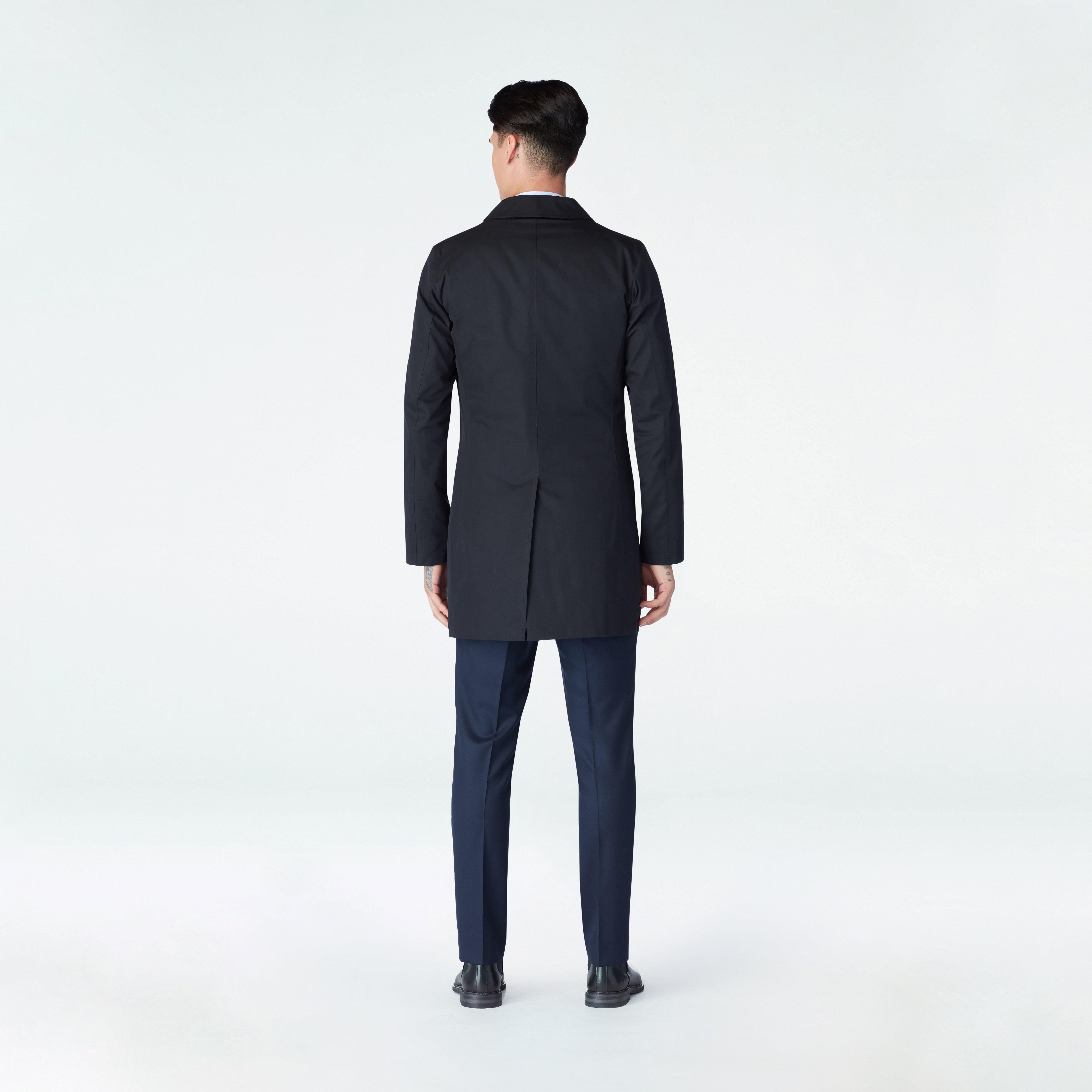 Highcliffe Black Mac Coat 2 Highcliffe Black Mac Coat