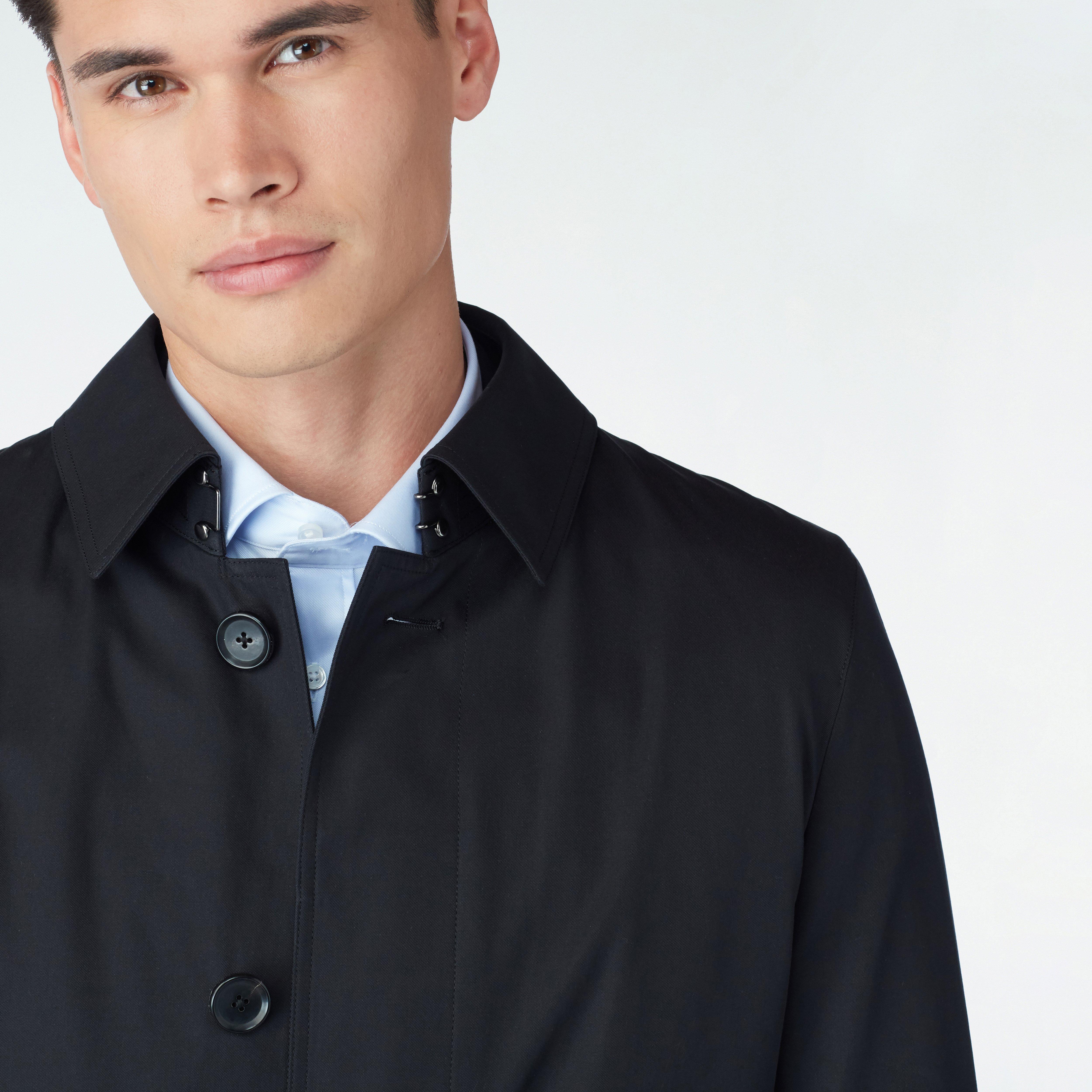 Highcliffe Black Mac Coat 4 Highcliffe Black Mac Coat