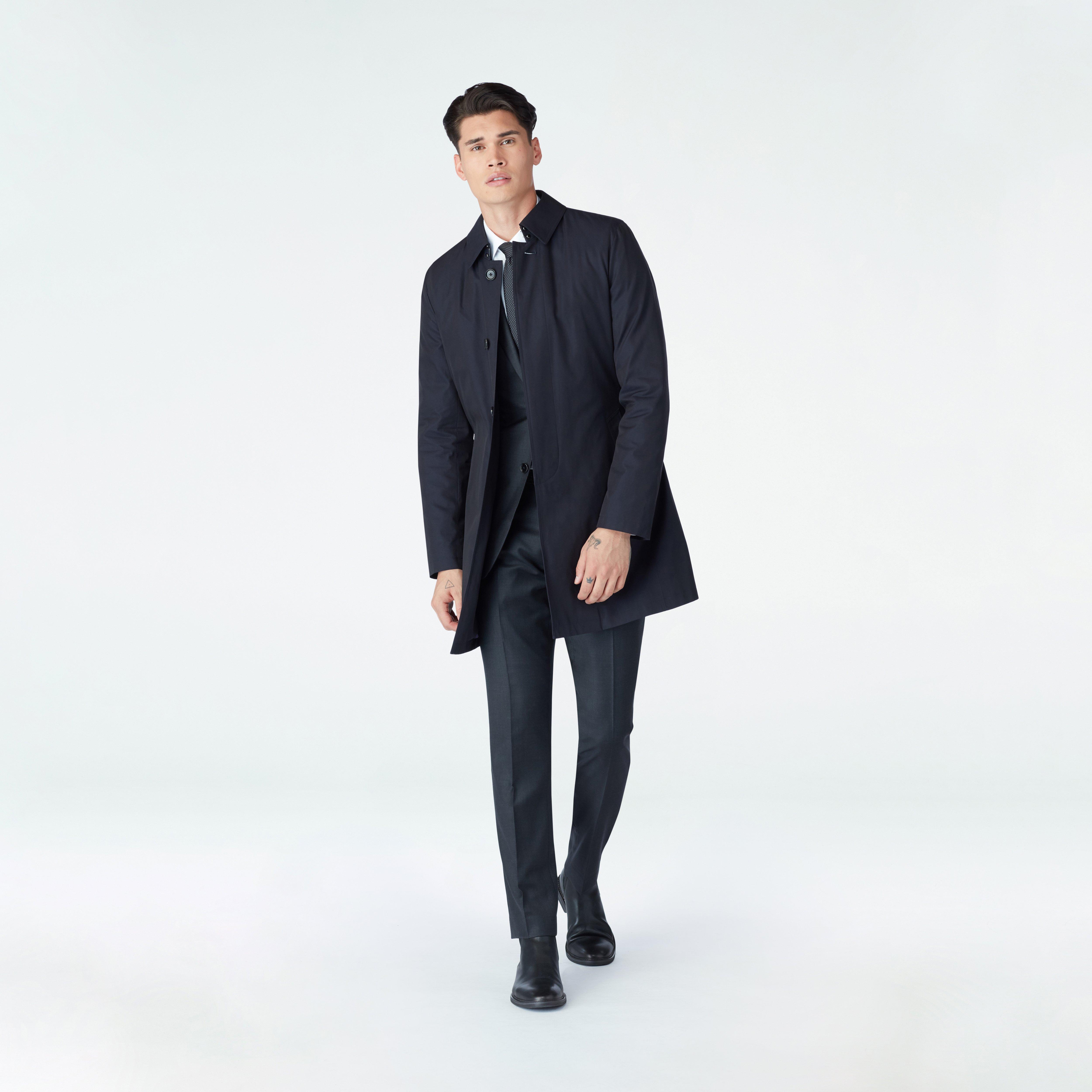 Highcliffe Navy Mac Coat