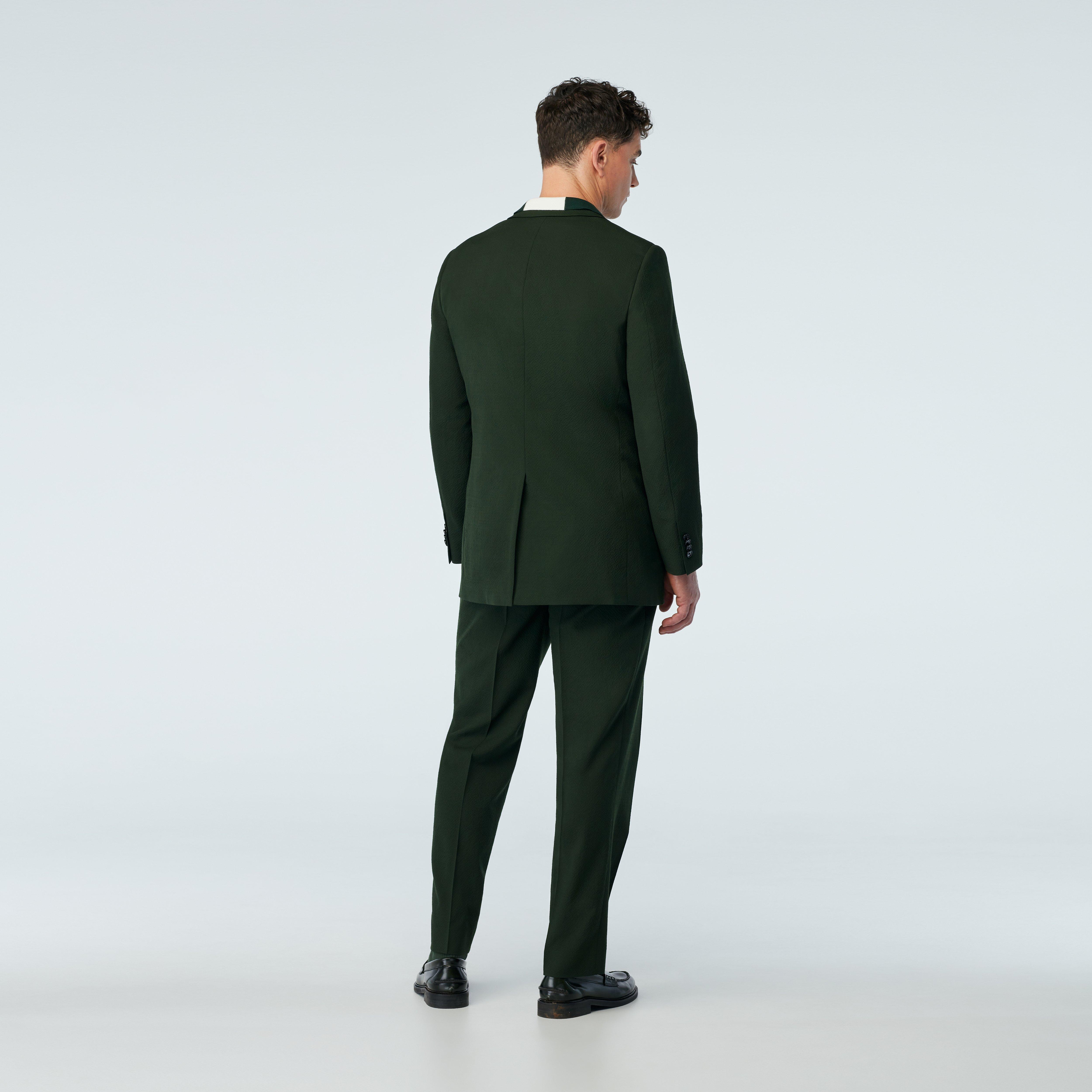 Stapleford Seersucker Olive Suit