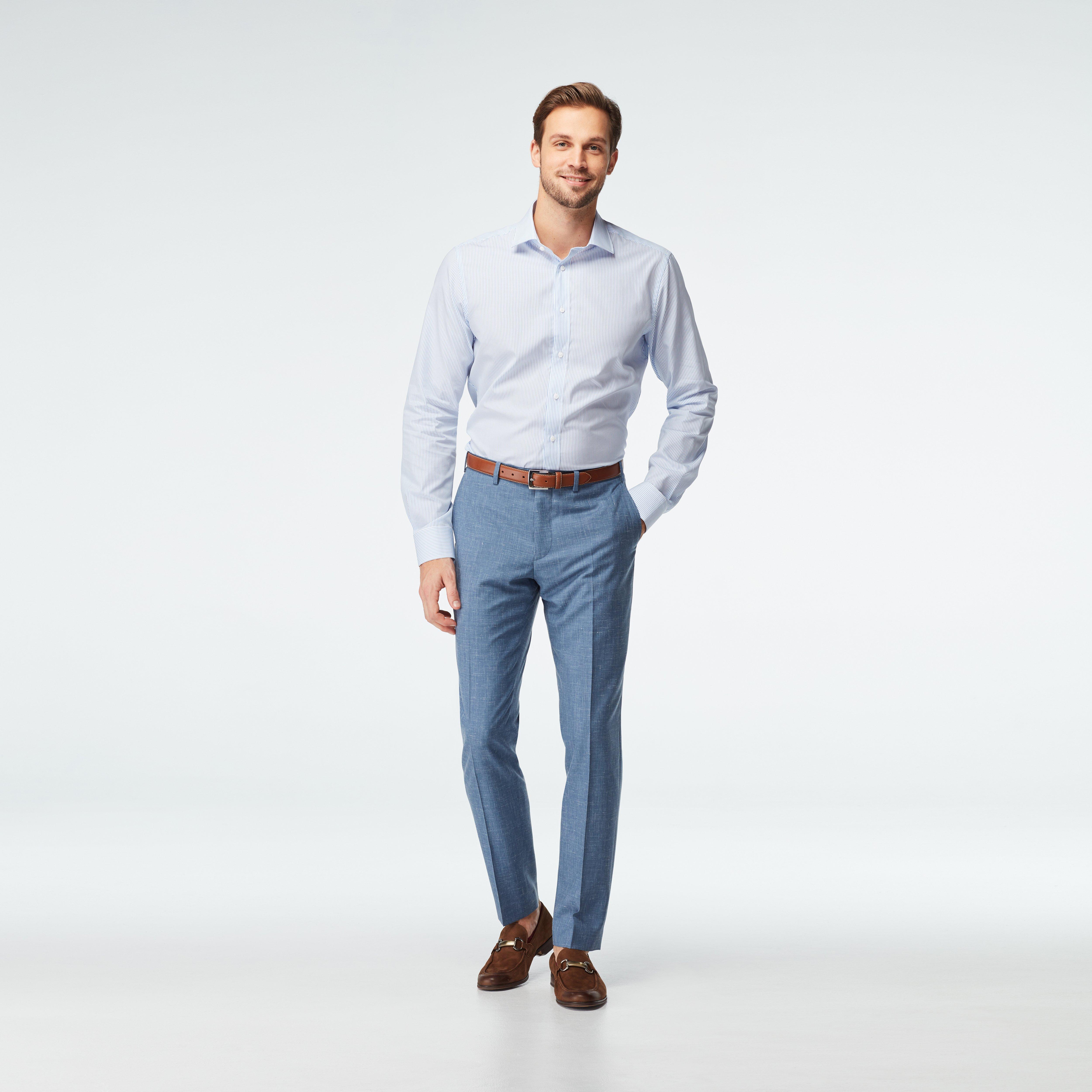 Stockport Wool Linen Light Blue pants 1 Stockport Wool Linen Light Blue pants