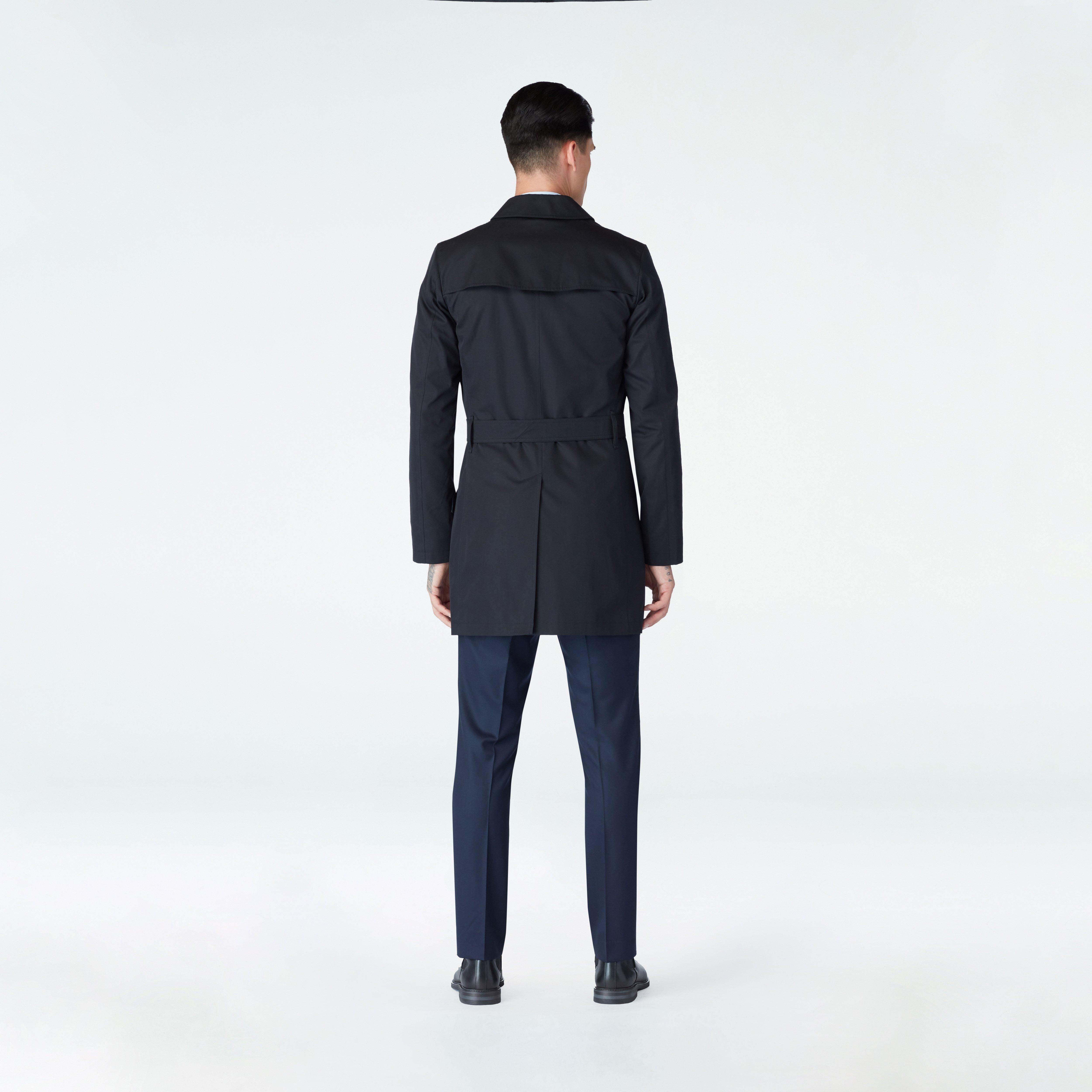 Heywood Black Trench Coat with Detachable Lining 2 Heywood Black Trench Coat with Detachable Lining