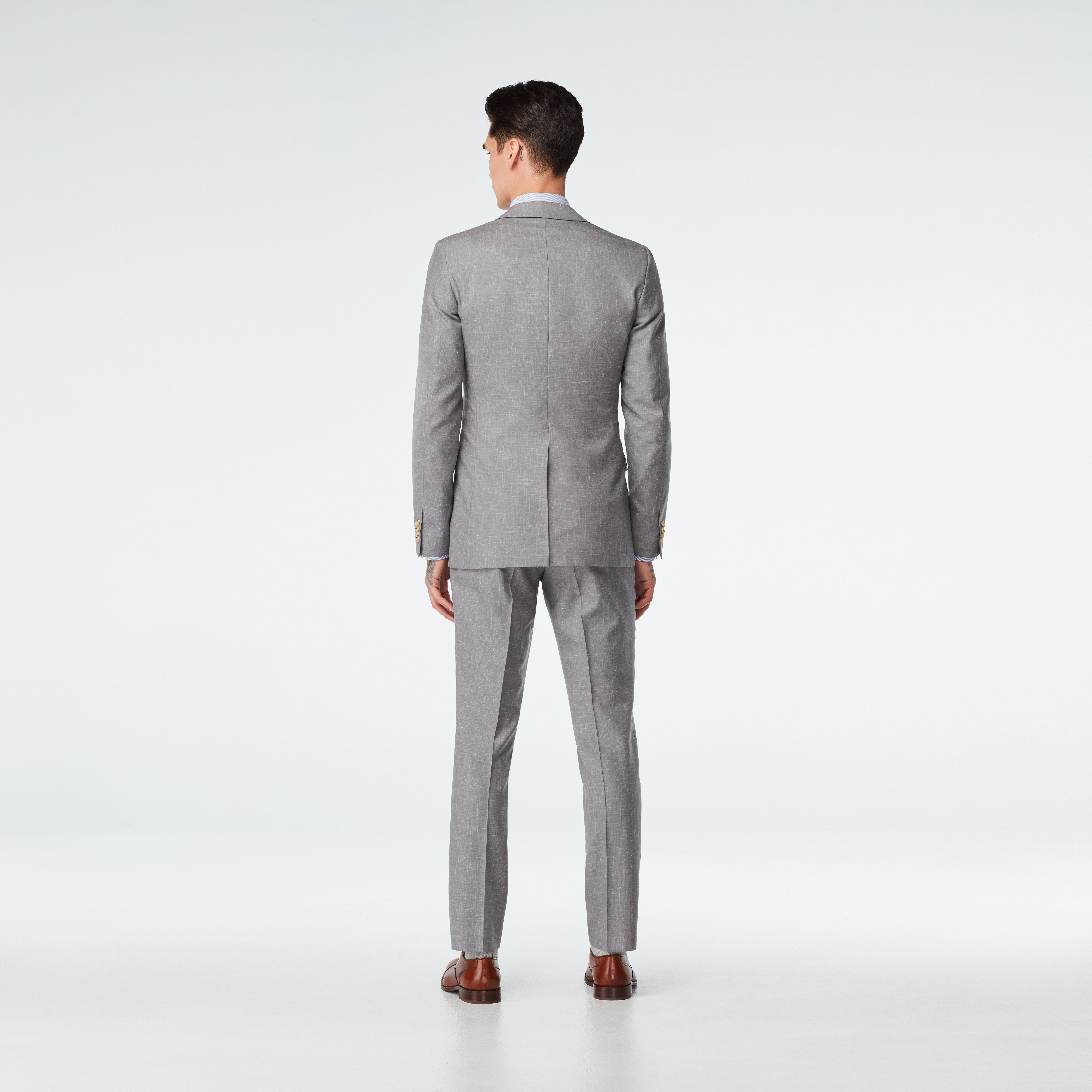 Stockport Wool Linen Light Gray Suit