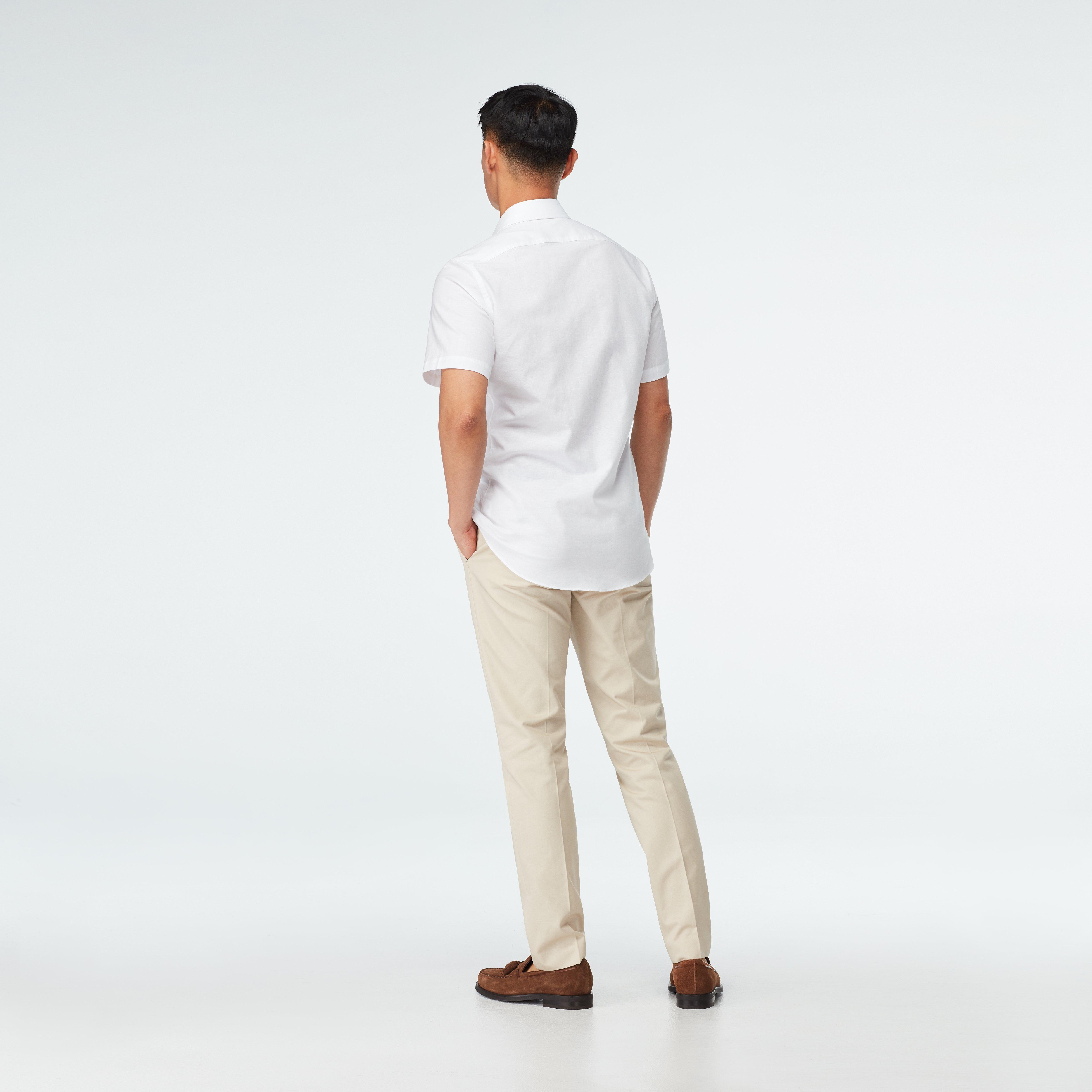 Sudbury Cotton Linen White Casual Shirt