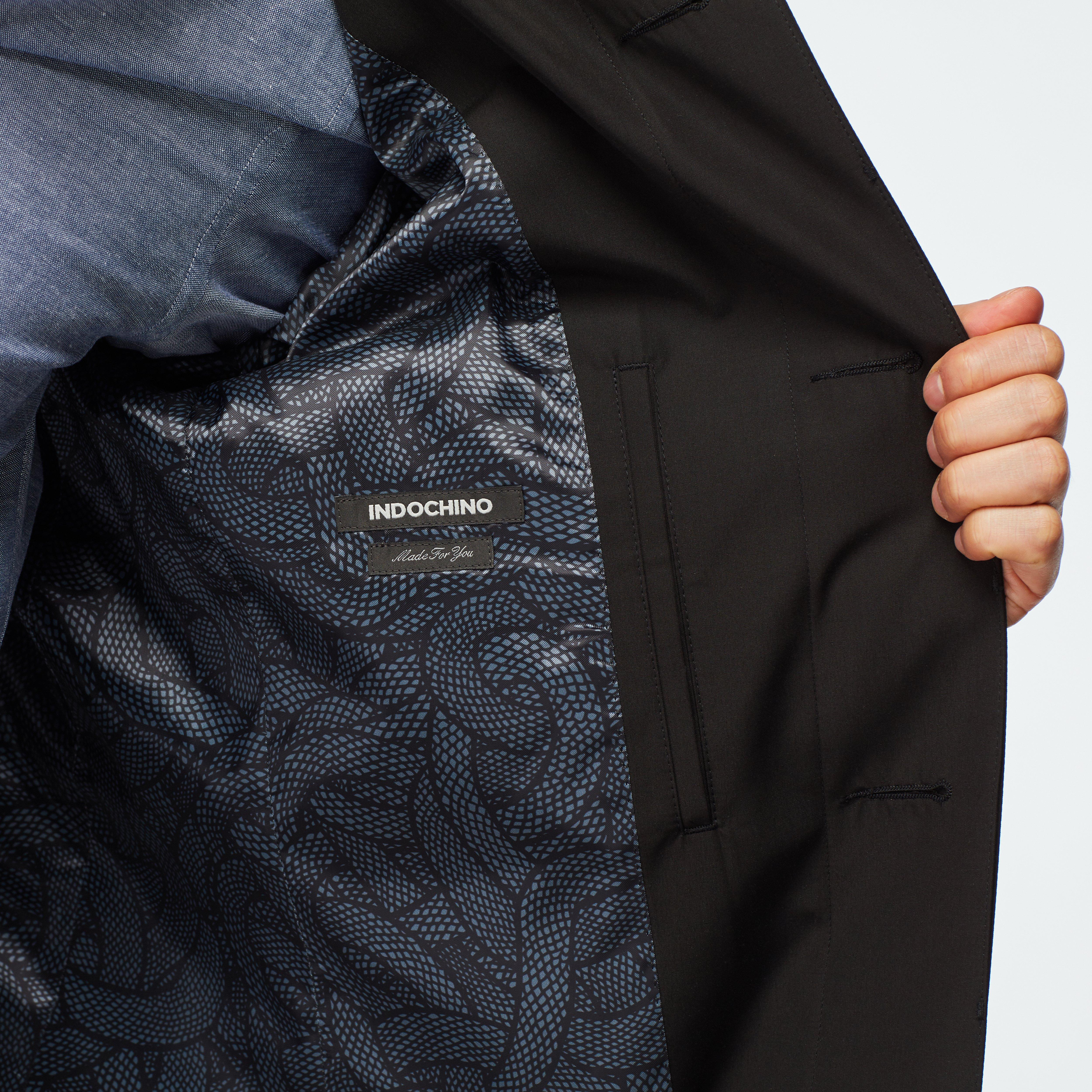 Hadlow Black Hooded Raincoat