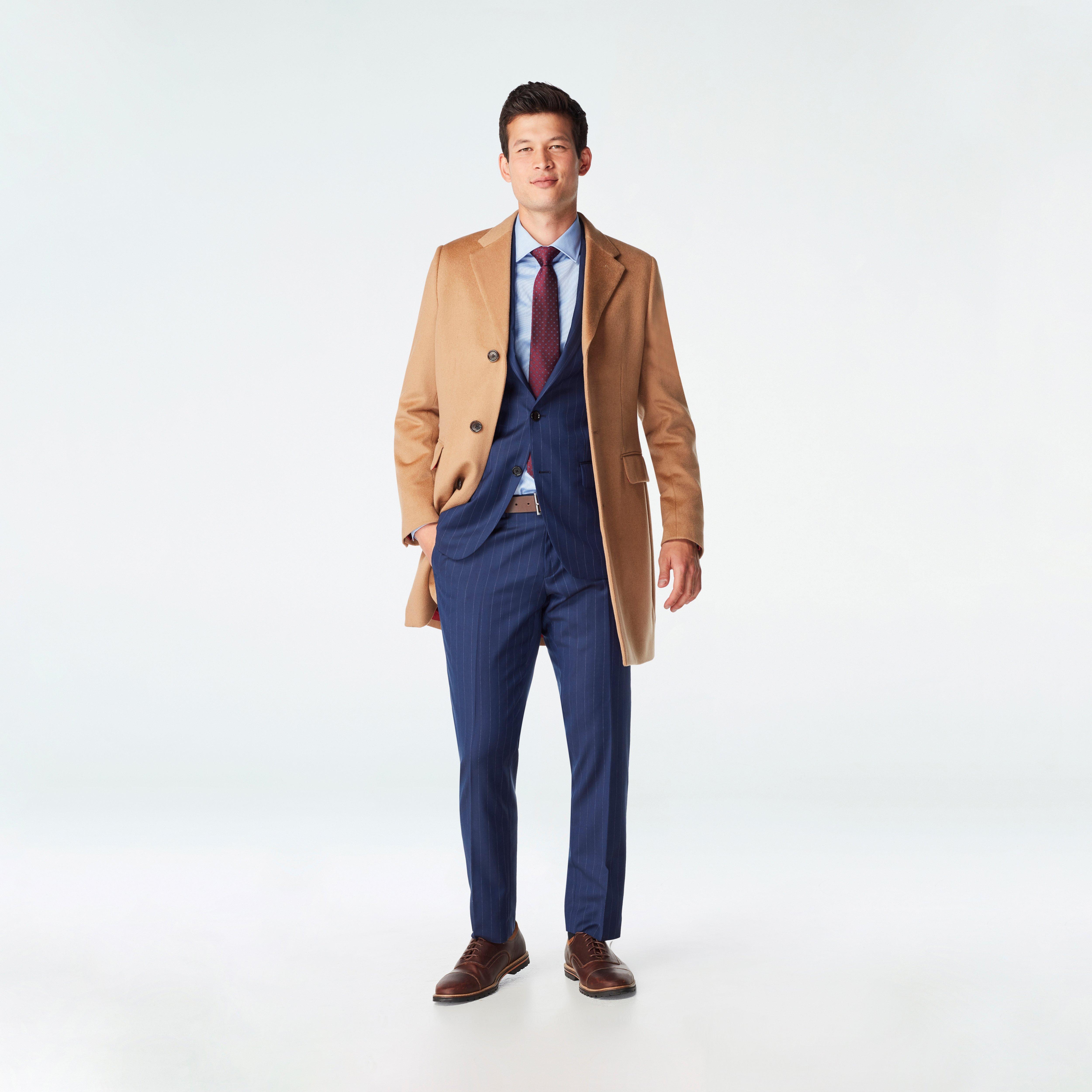 Heartford Camel Quilted Overcoat