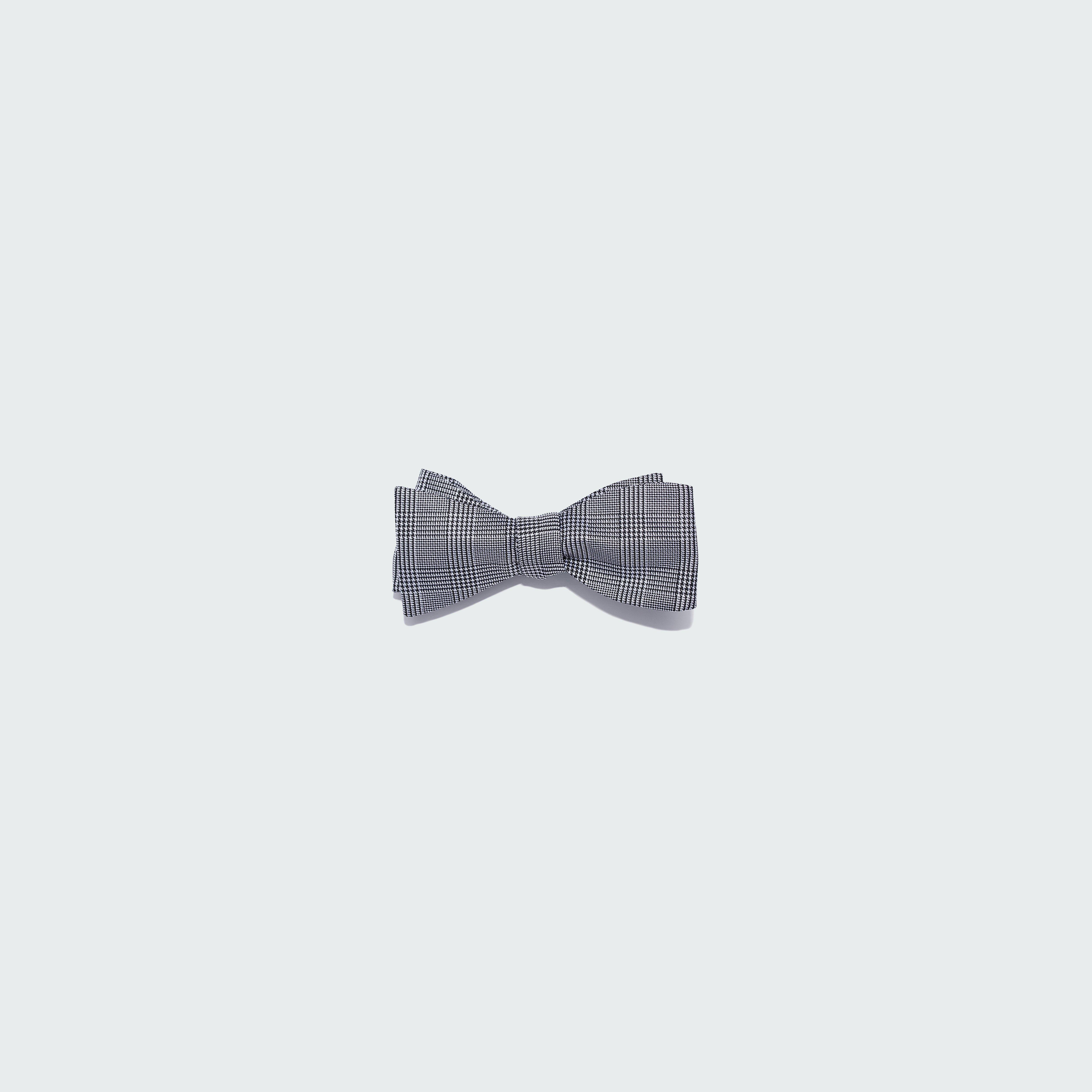 Prince of Wales Black and White Bow Tie
