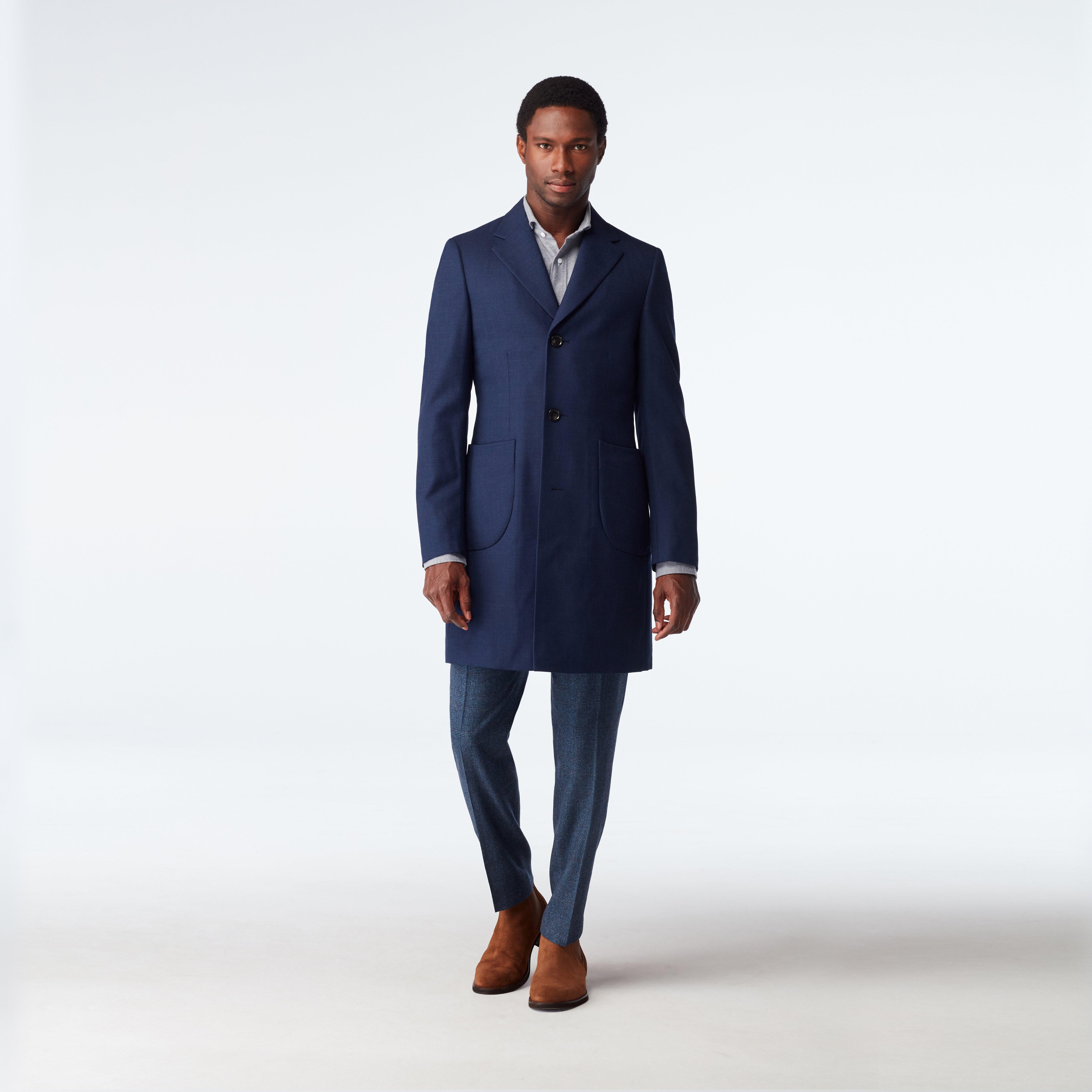 Hatton Twill Navy Overcoat 1 Hatton Twill Navy Overcoat