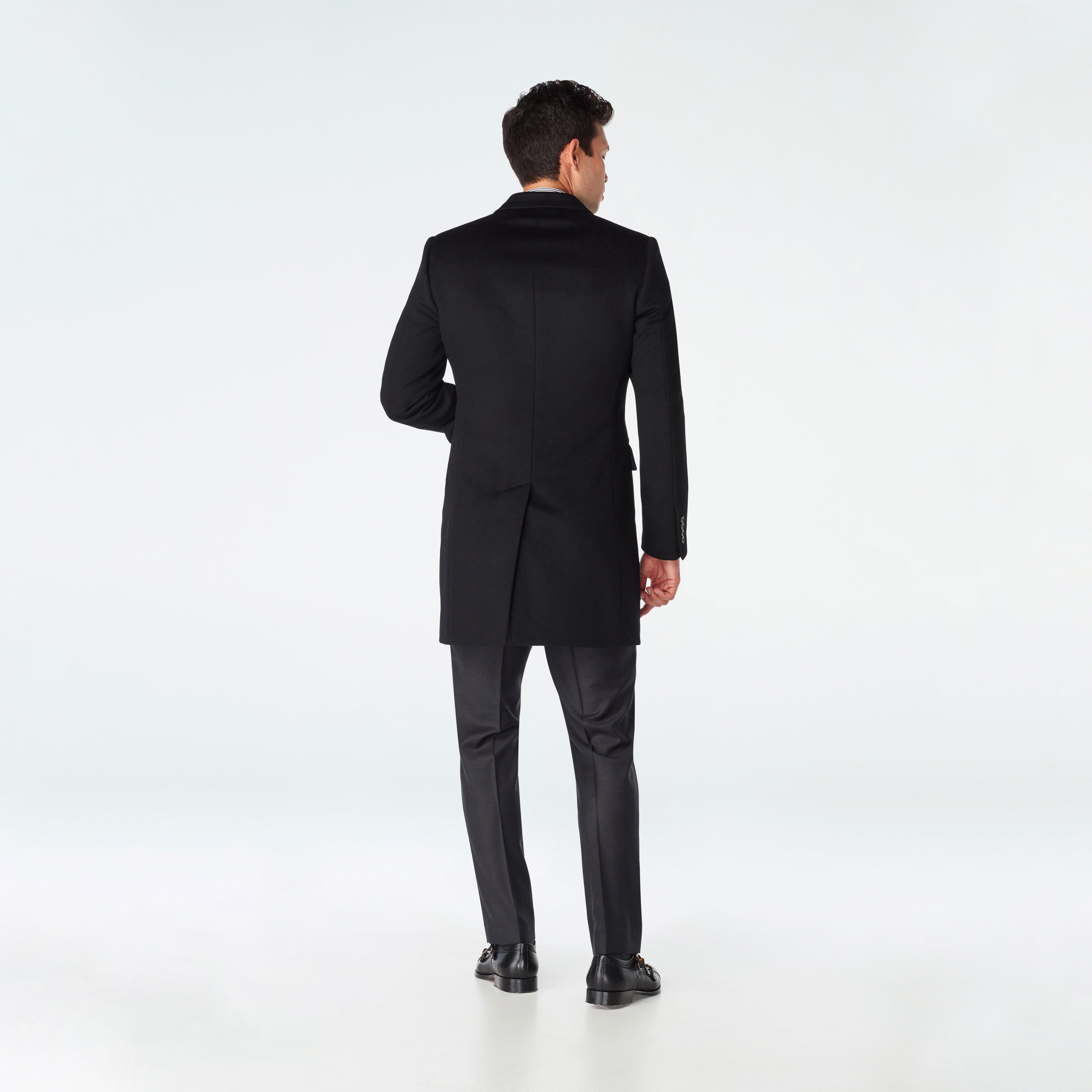 Heartford Black Quilted Overcoat