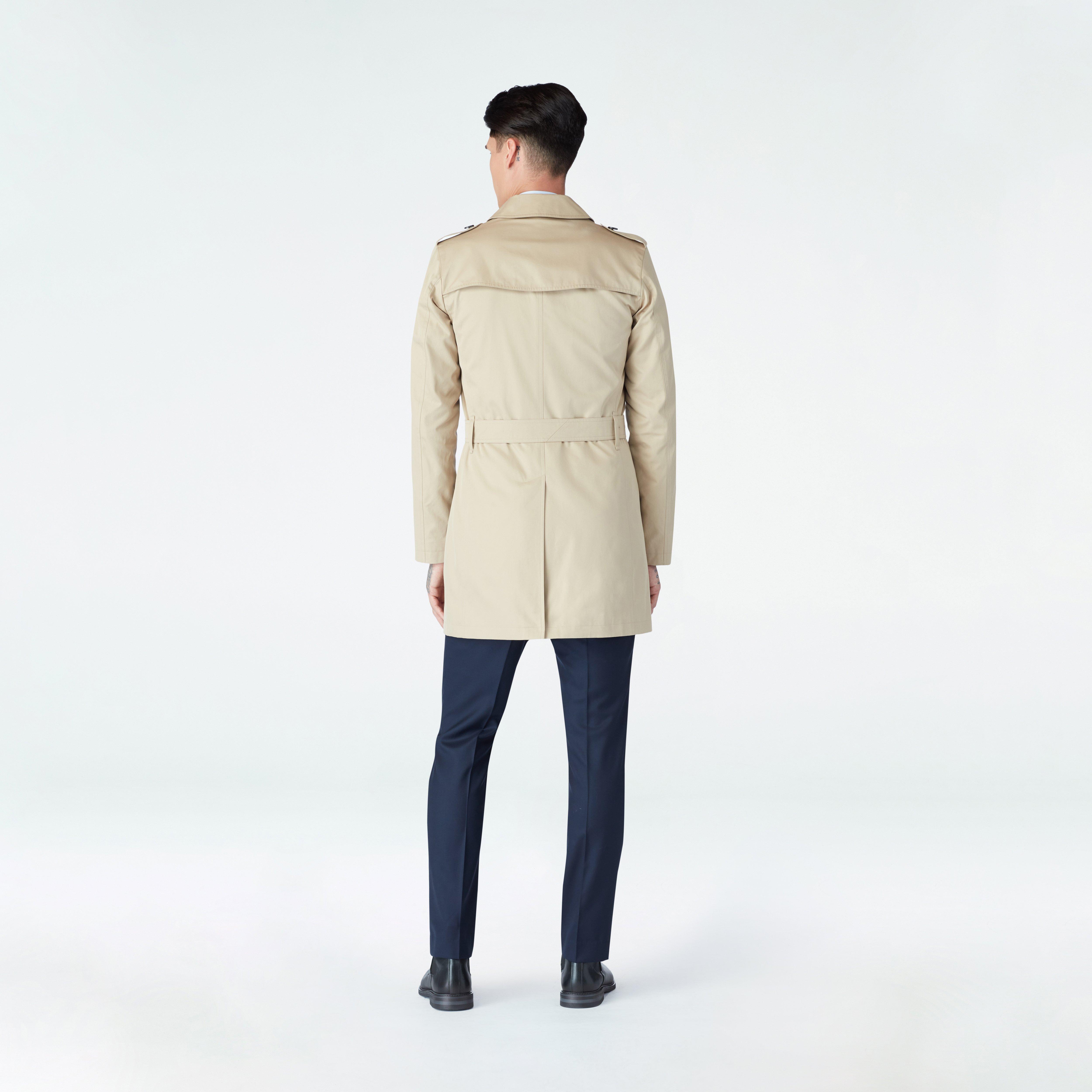 Heywood Khaki Trench Coat with Detachable Lining