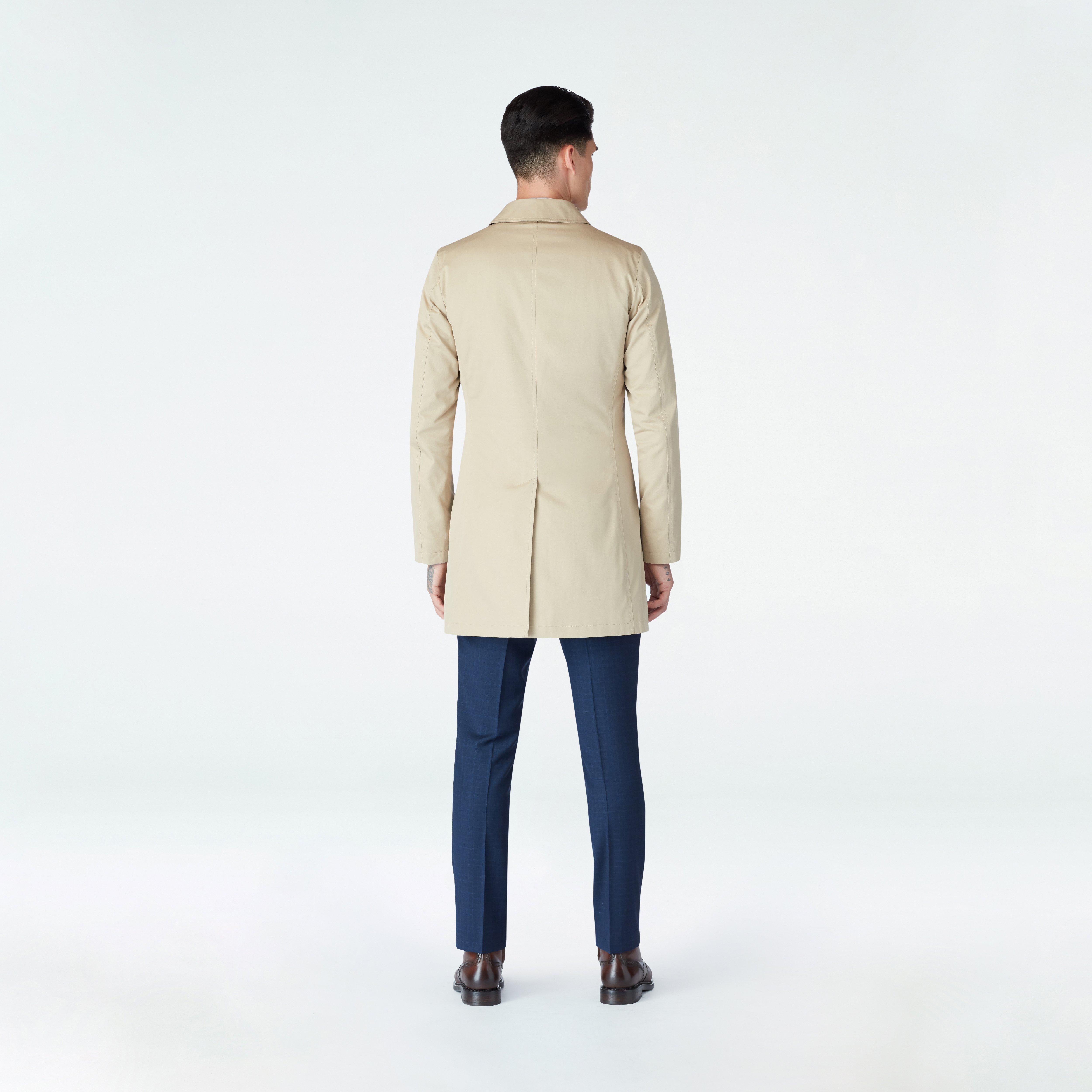 Highcliffe Khaki Mac Coat with Detachable Lining