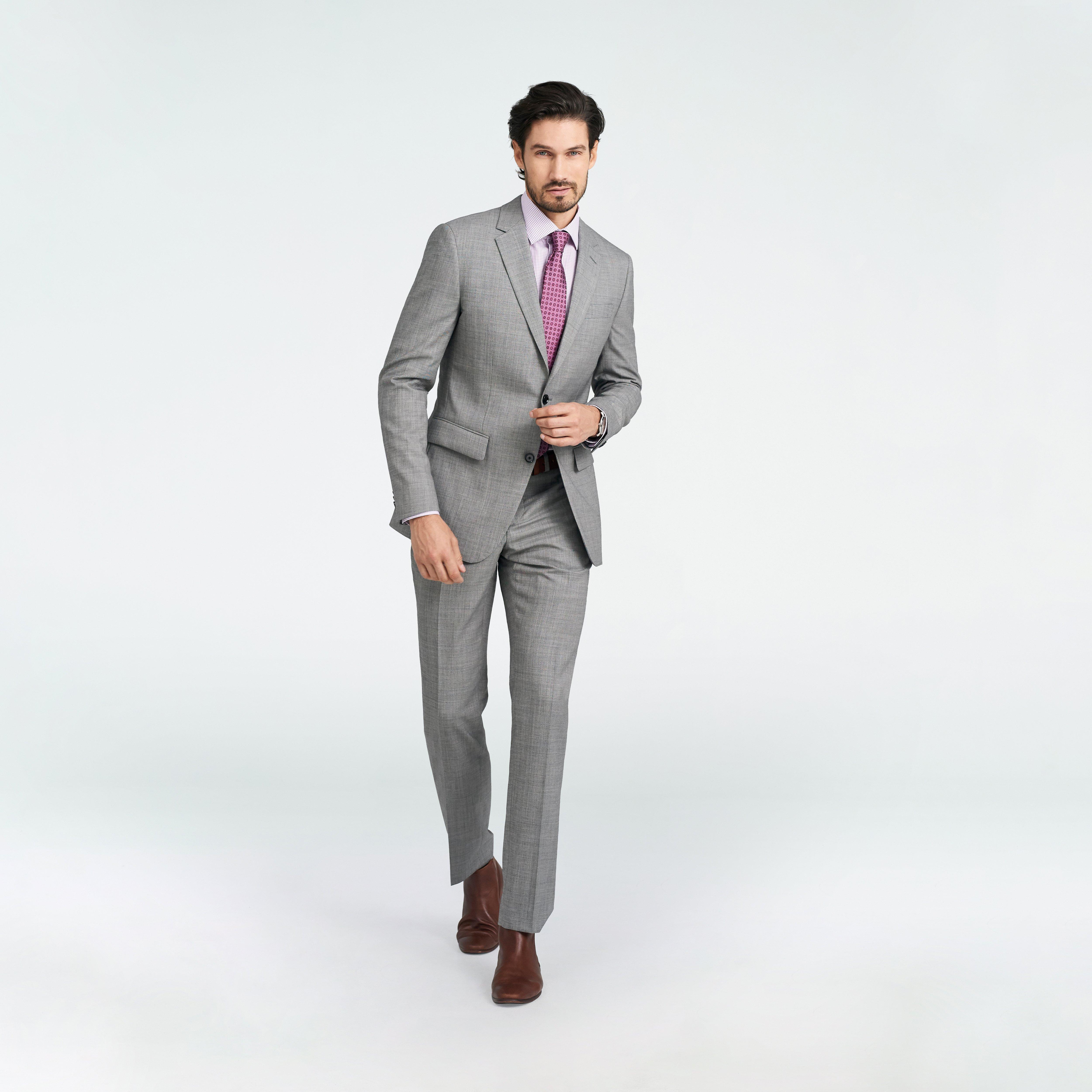 Hayle Sharkskin Light Gray Blazer