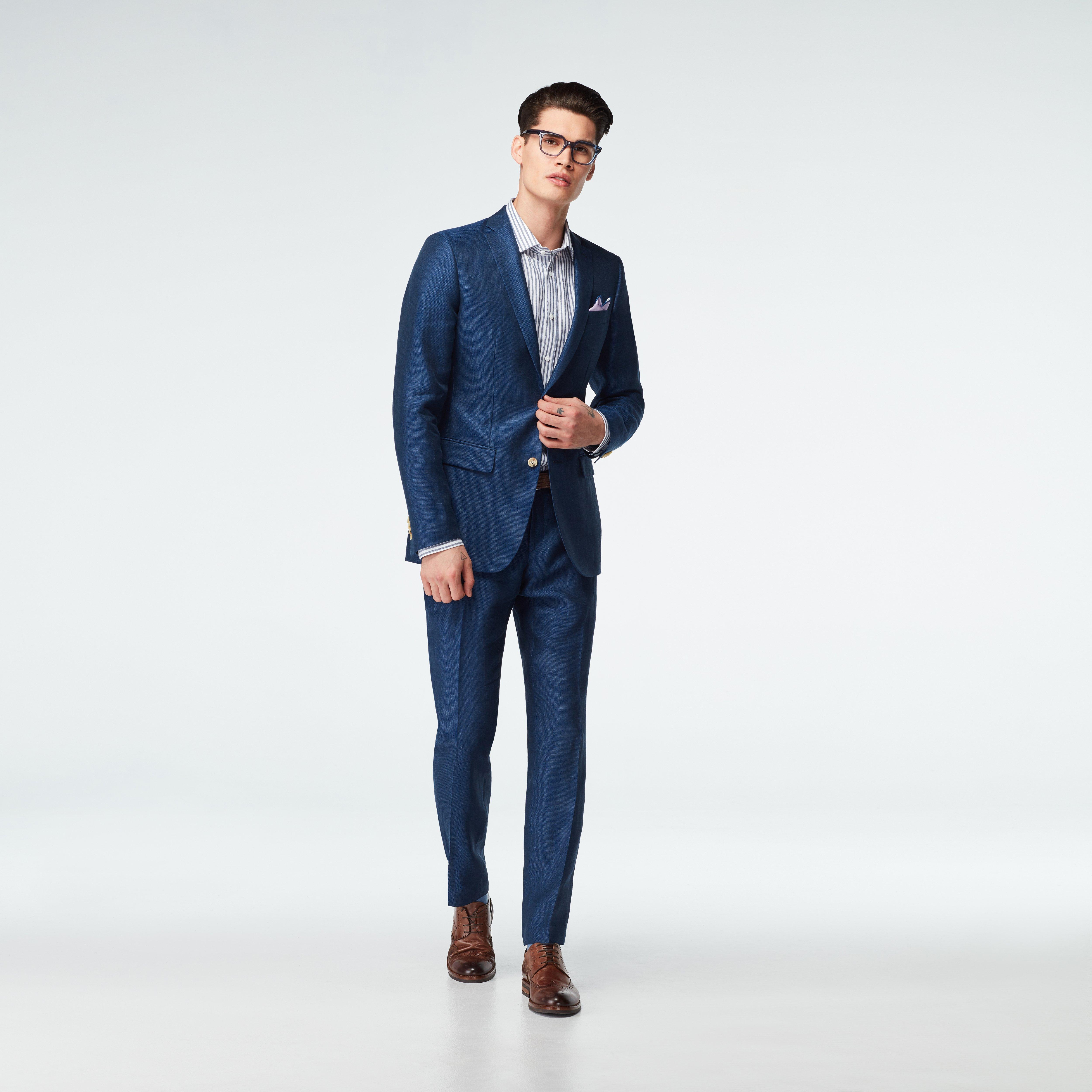 Sailsbury Linen Blue Suit