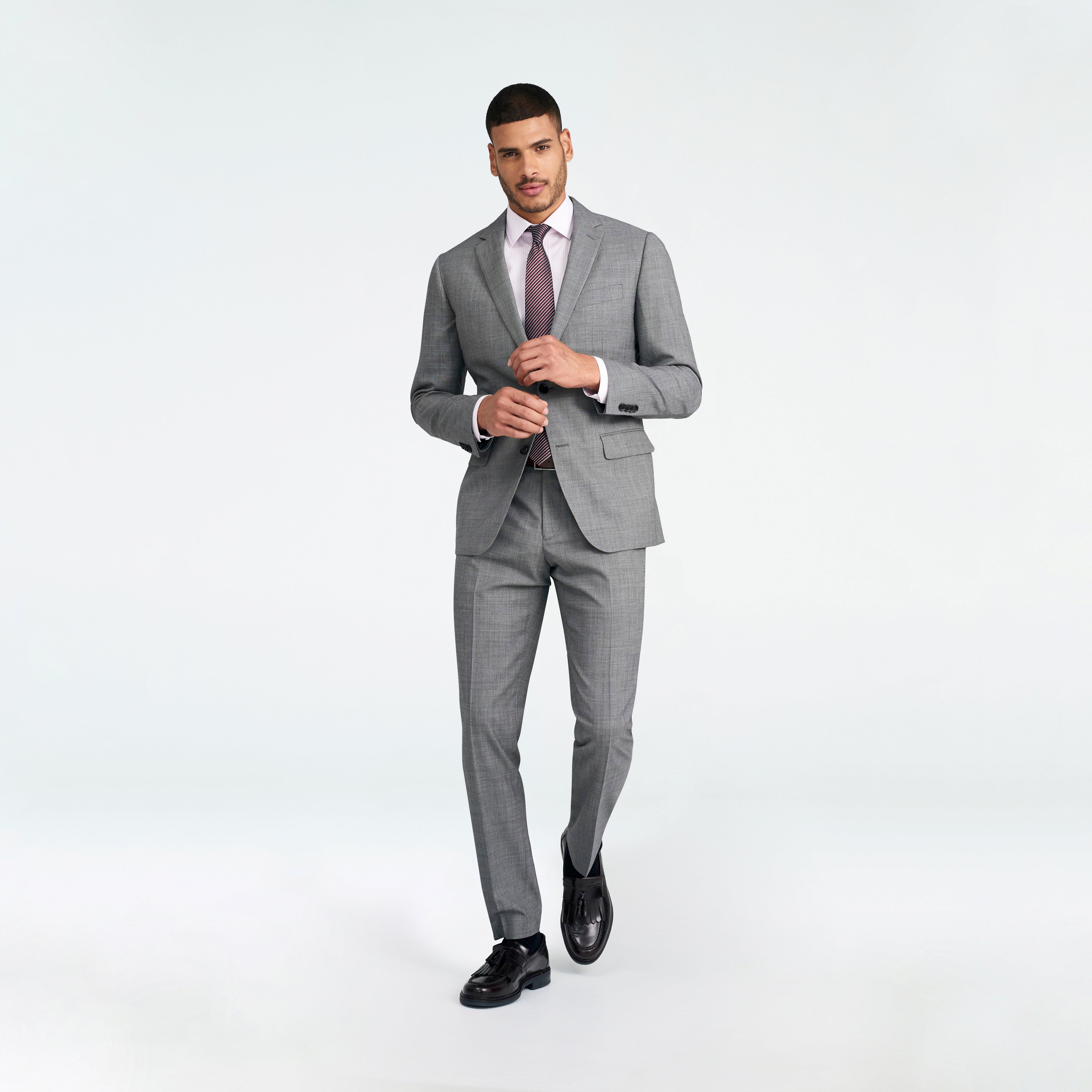 Hayle Sharkskin Gray Suit 1 Hayle Sharkskin Gray Suit
