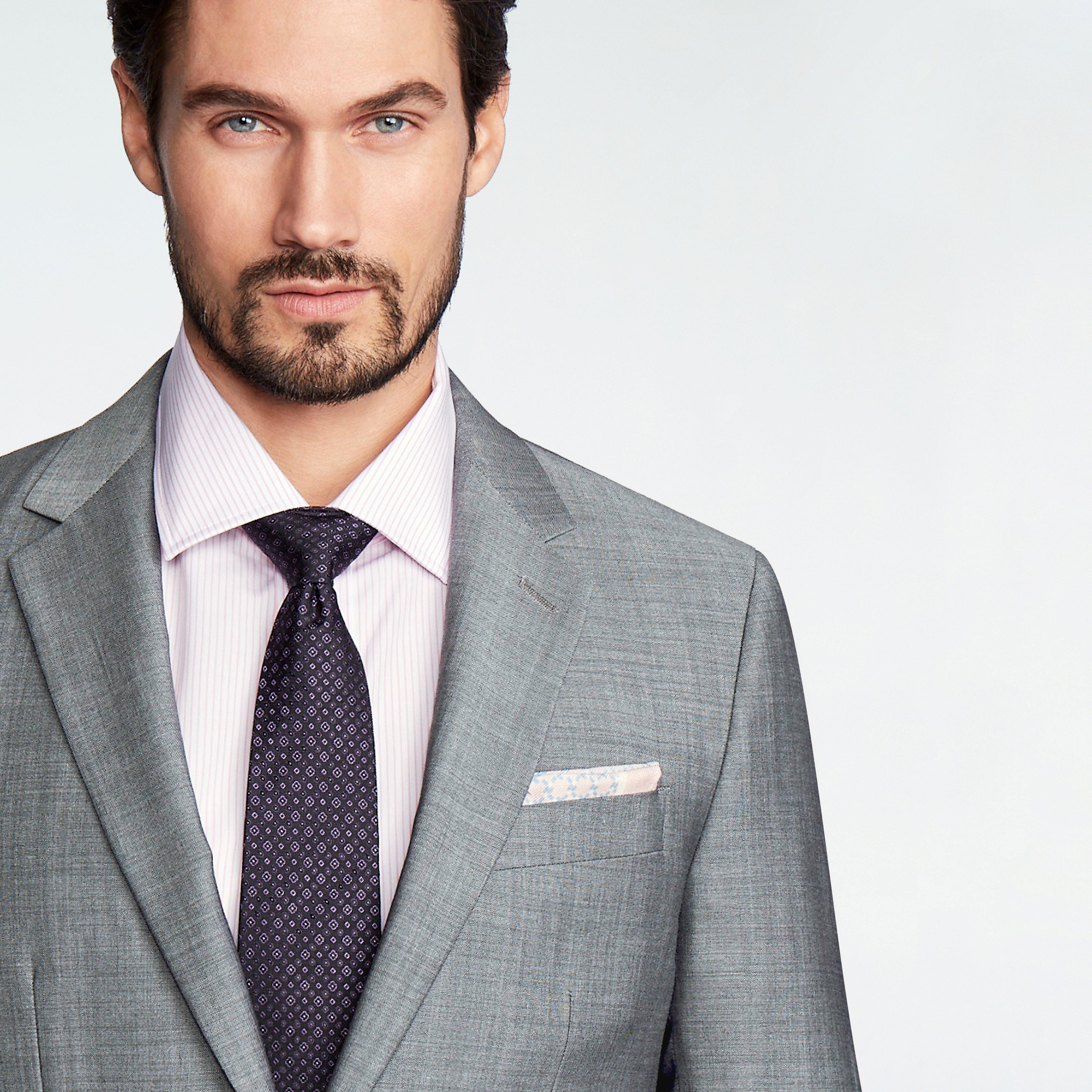 Hamilton Sharkskin Light Gray Blazer 4 Hamilton Sharkskin Light Gray Blazer