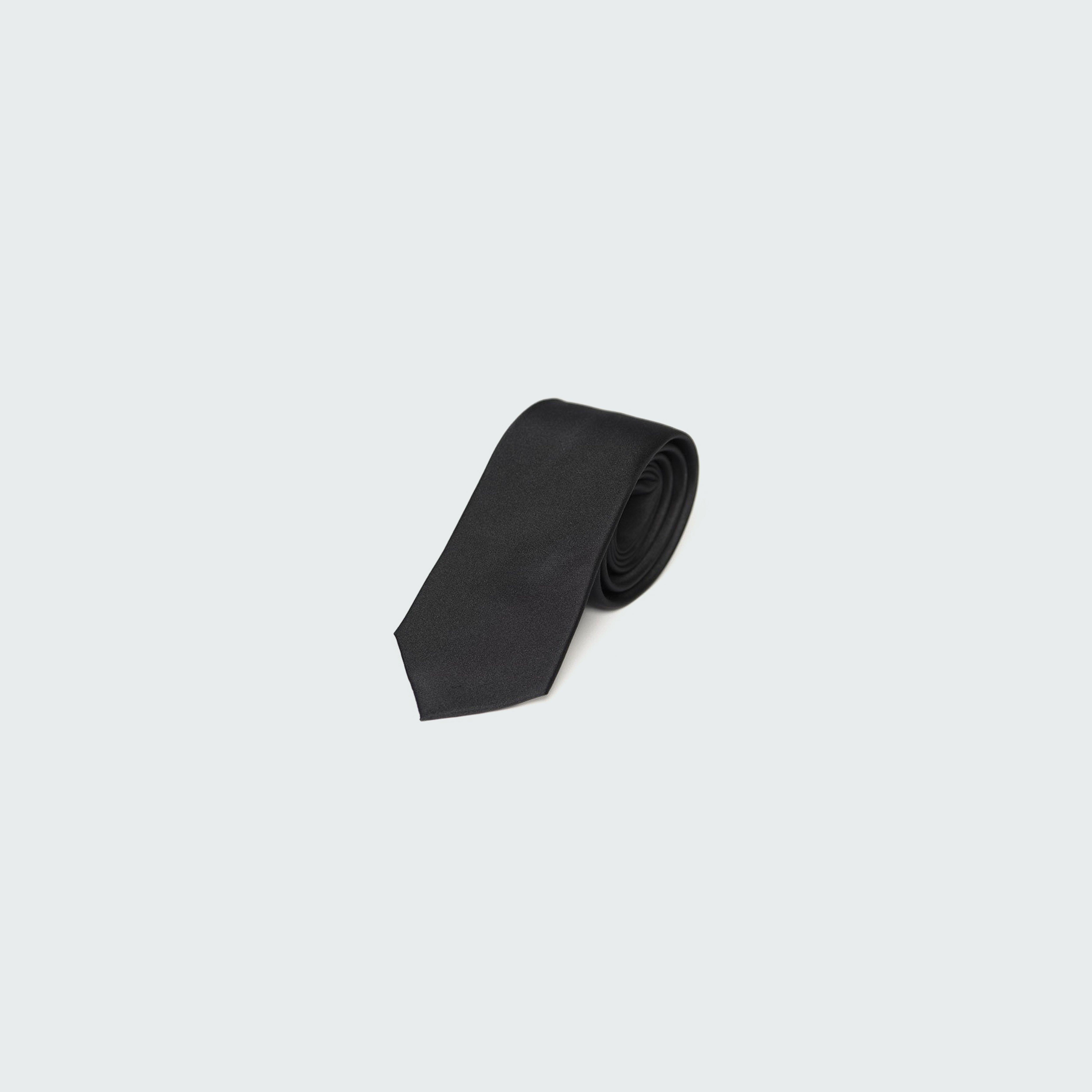 Black Solid Tie