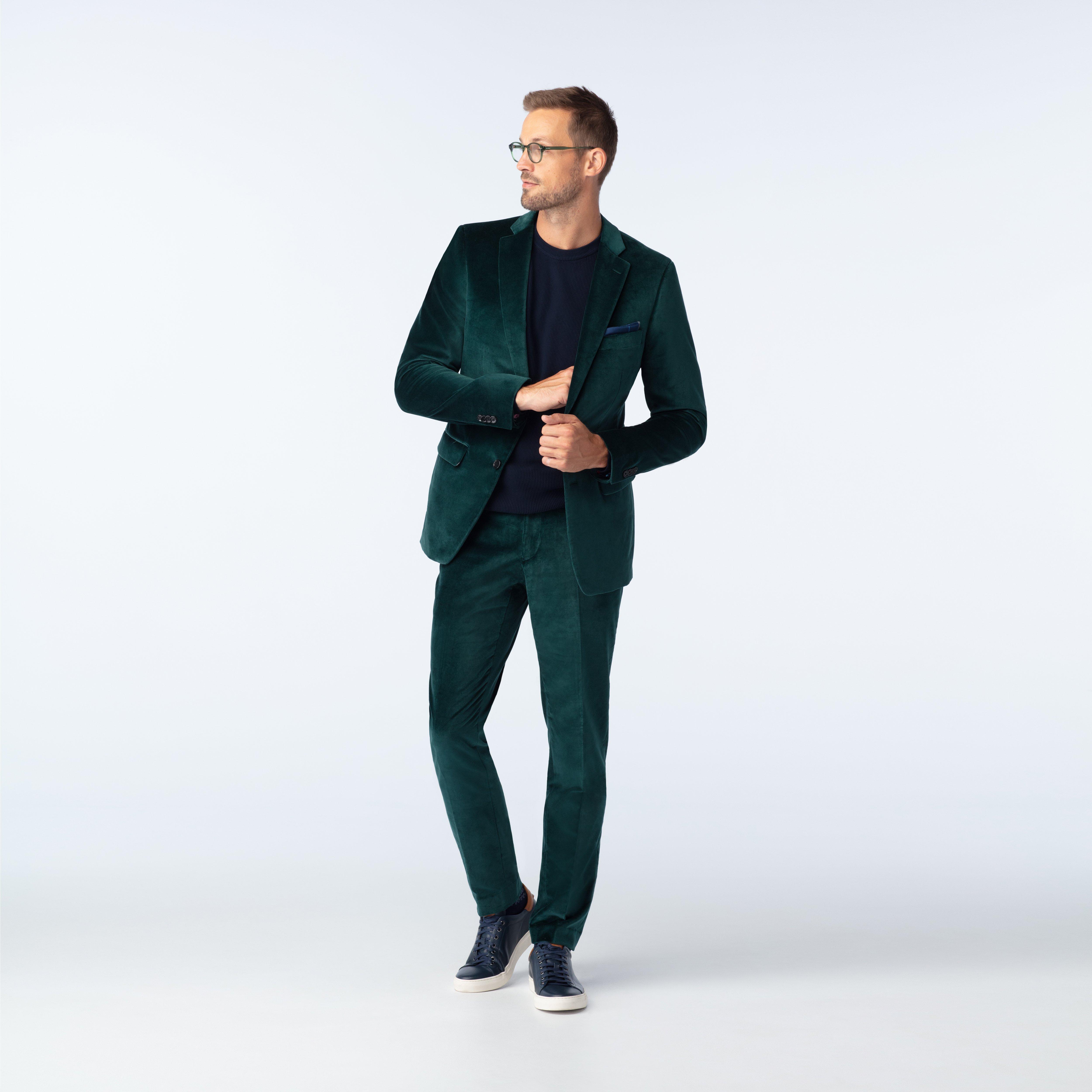 Harford Velvet Emerald Blazer 1 Harford Velvet Emerald Blazer