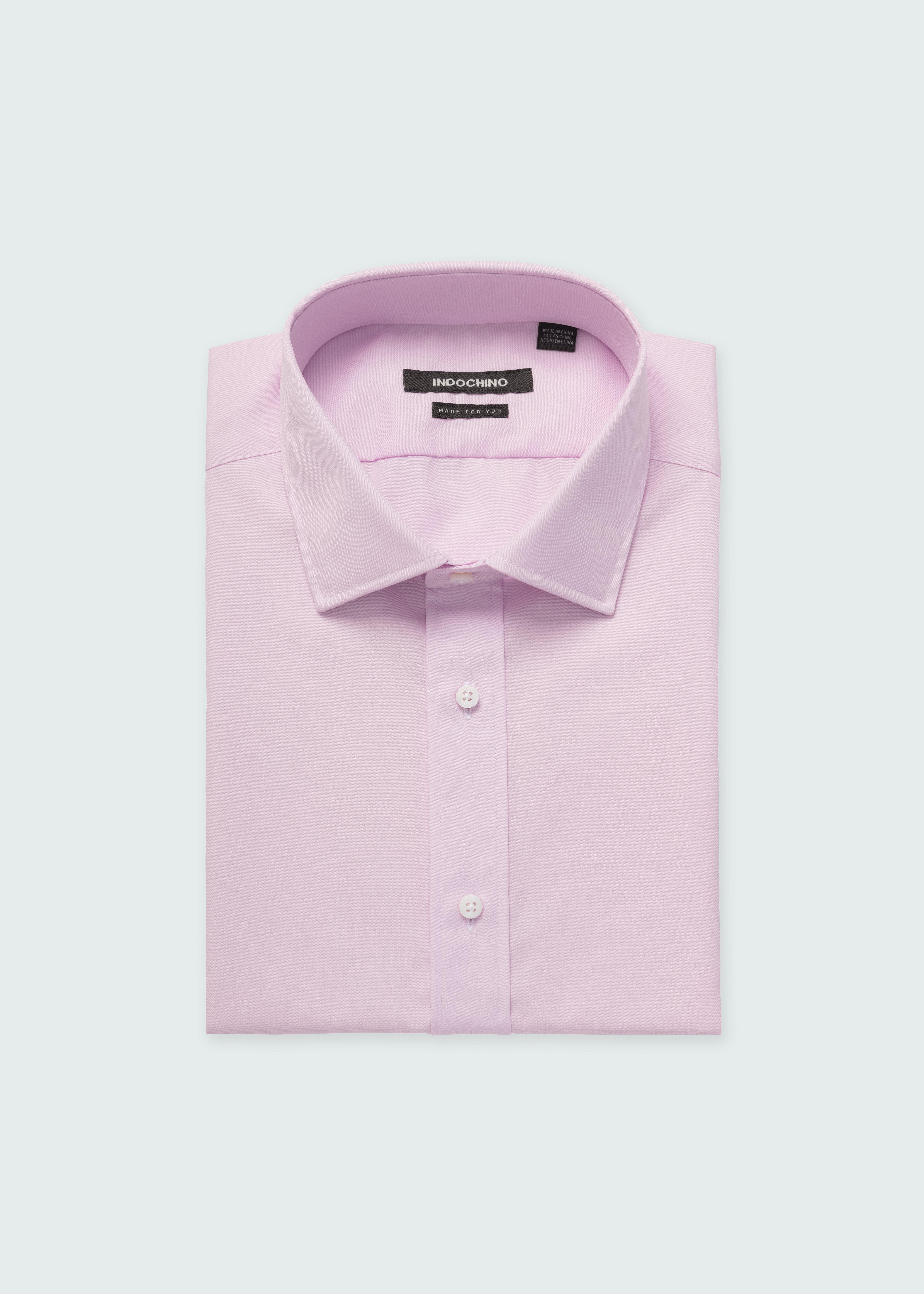 Helston Anti-Wrinkle Pink Shirt