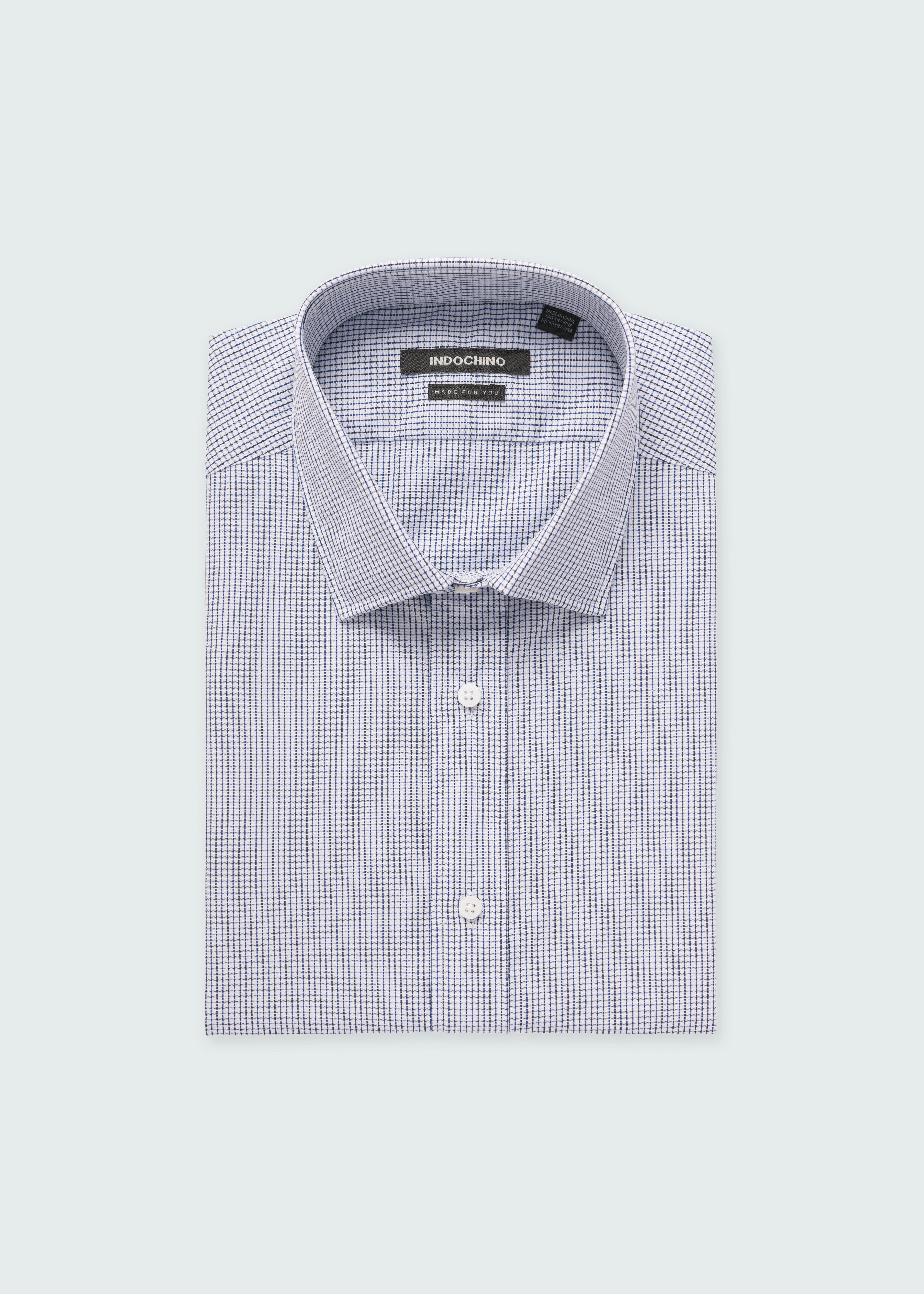 Helston Anti-Wrinkle Microcheck Black and Navy Shirt 2 Helston Anti-Wrinkle Microcheck Black and Navy Shirt