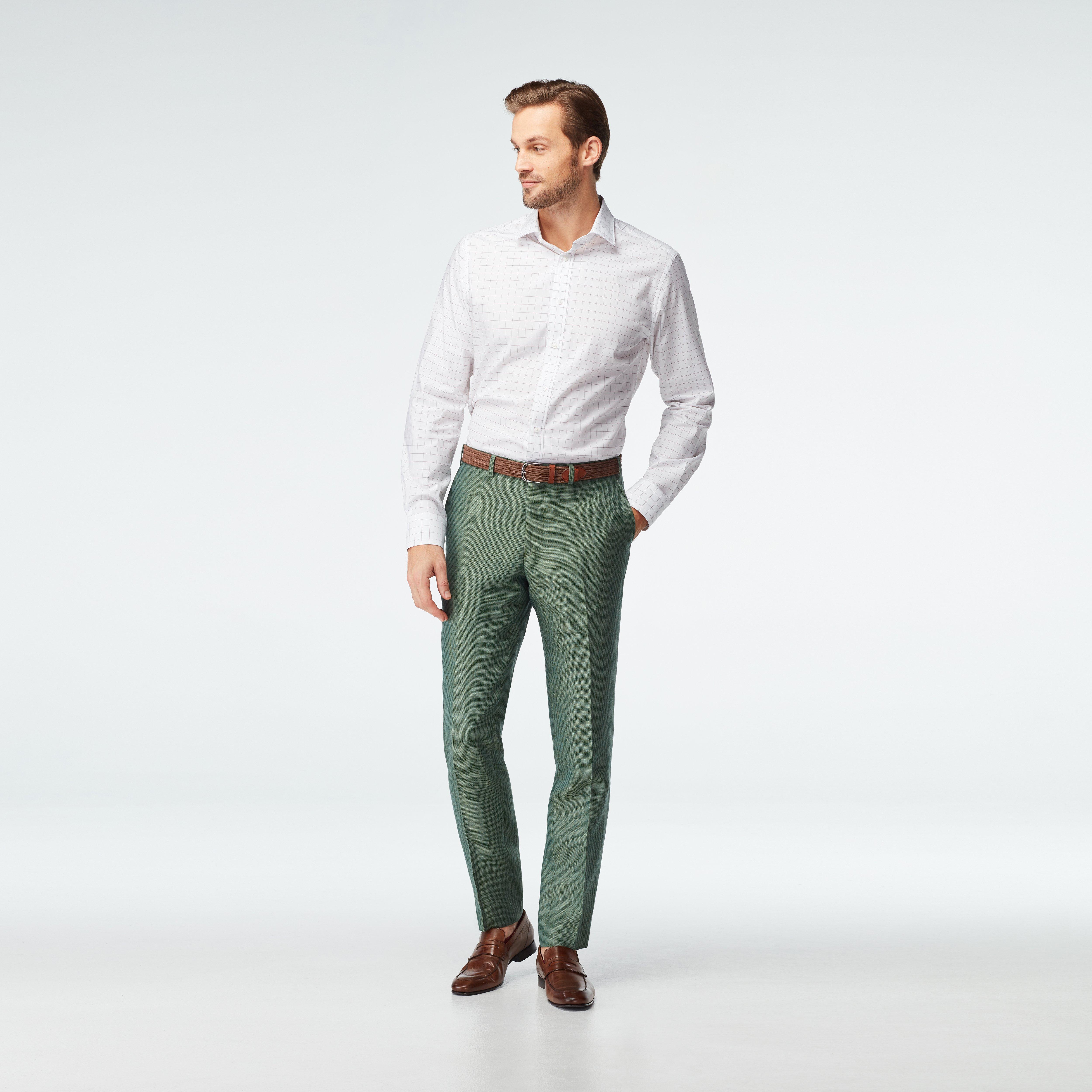 Sailsbury Linen Green Pants