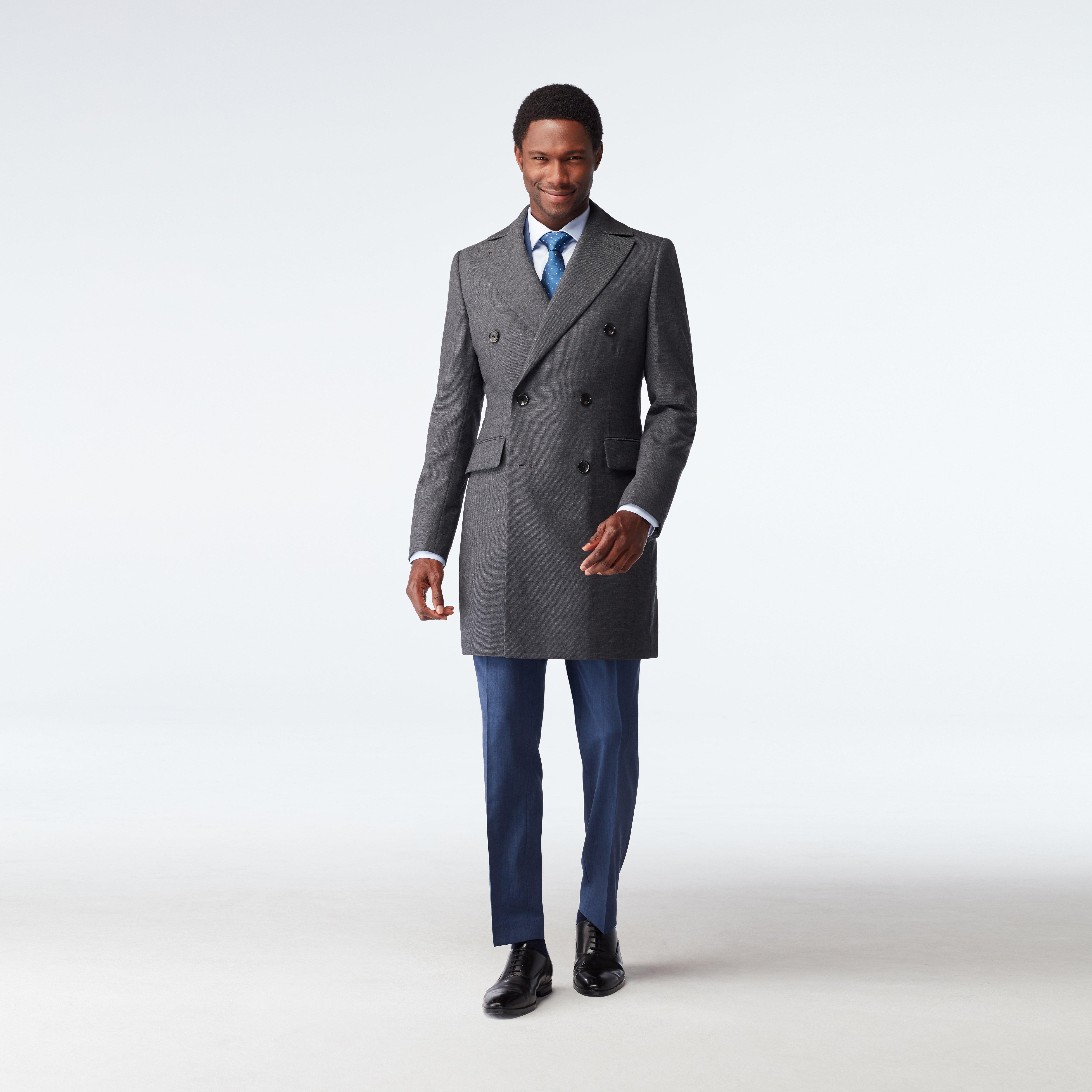 Hatton Twill Gray Quilted Overcoat